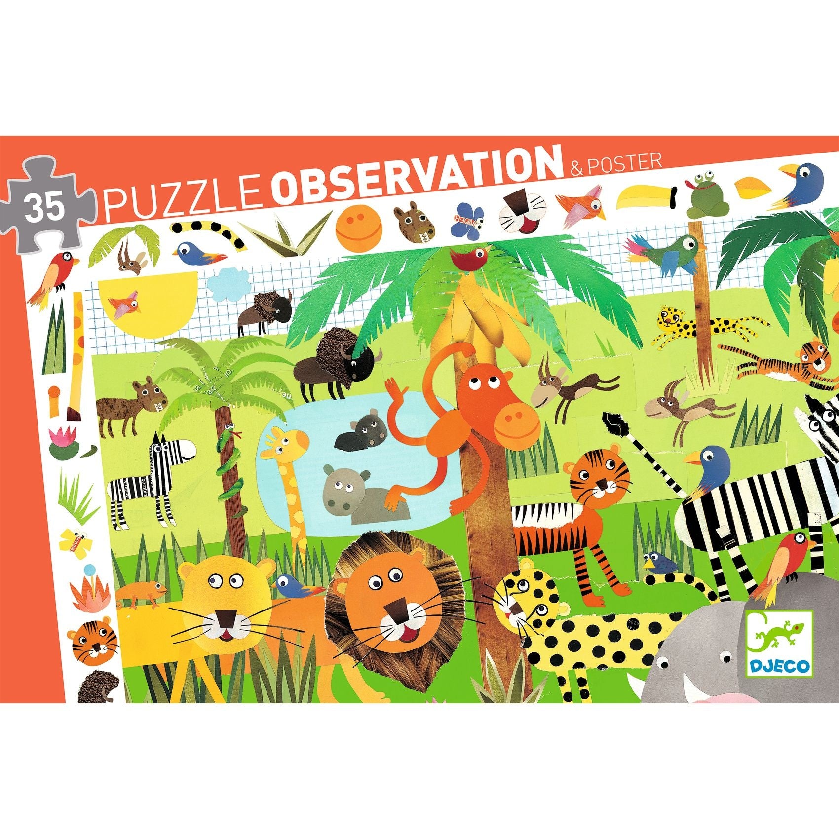 Djeco observatie puzzel Jungle +3jr 35st