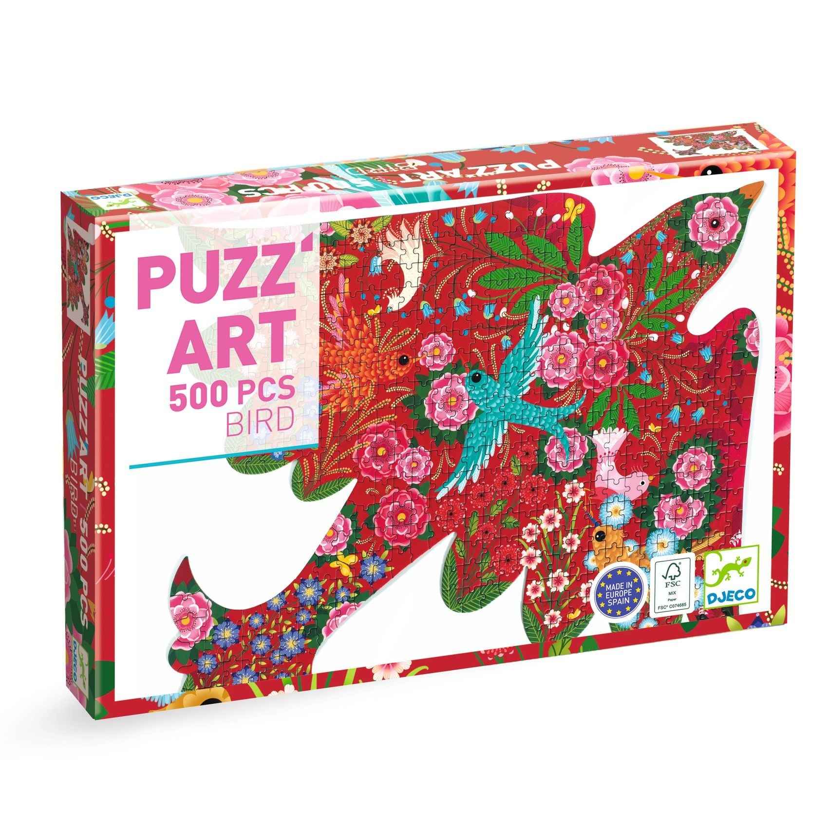 Djeco puzzel art vogel 500 stukjes