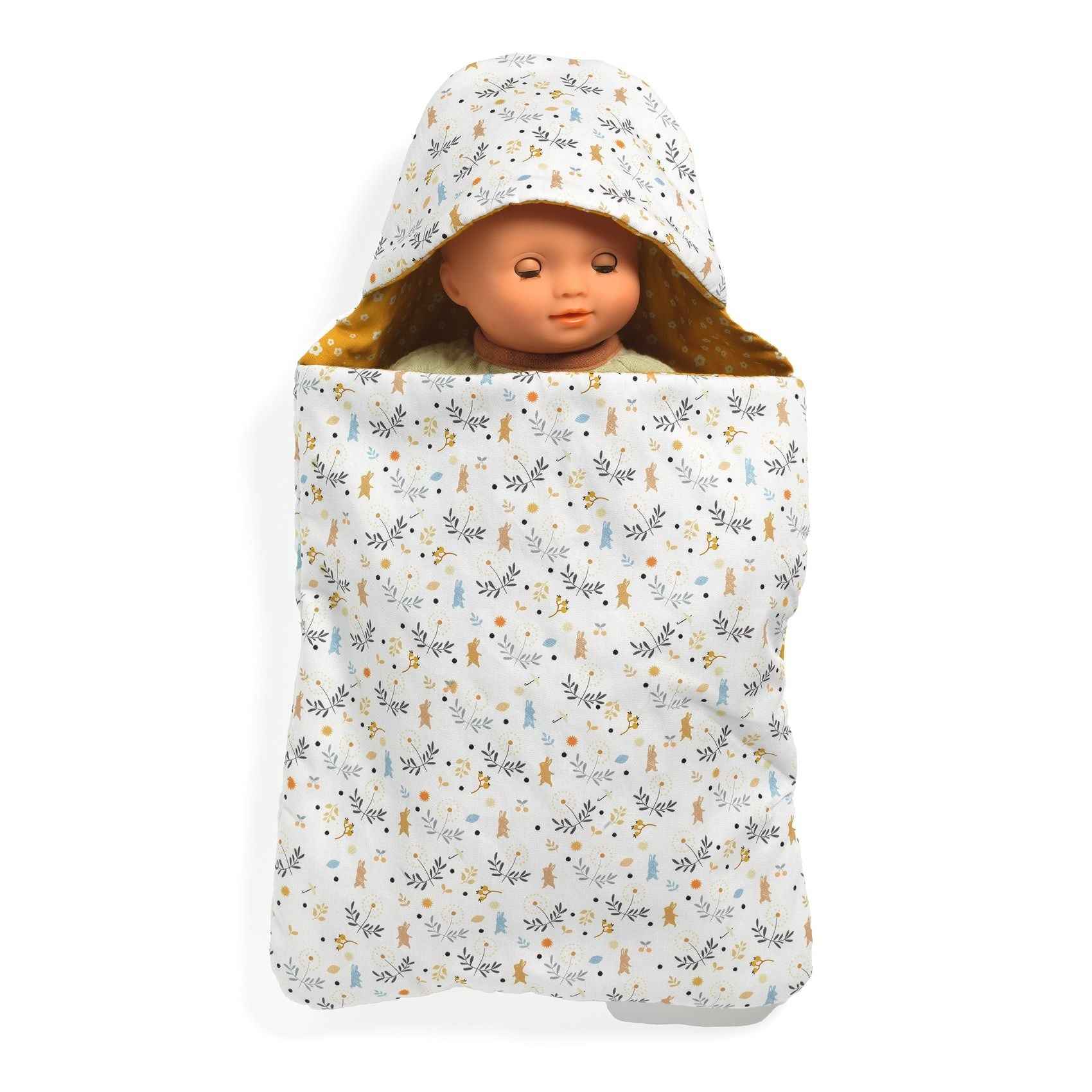 Djeco Pomea Rabbits Doll Sleeping Bag 38cm