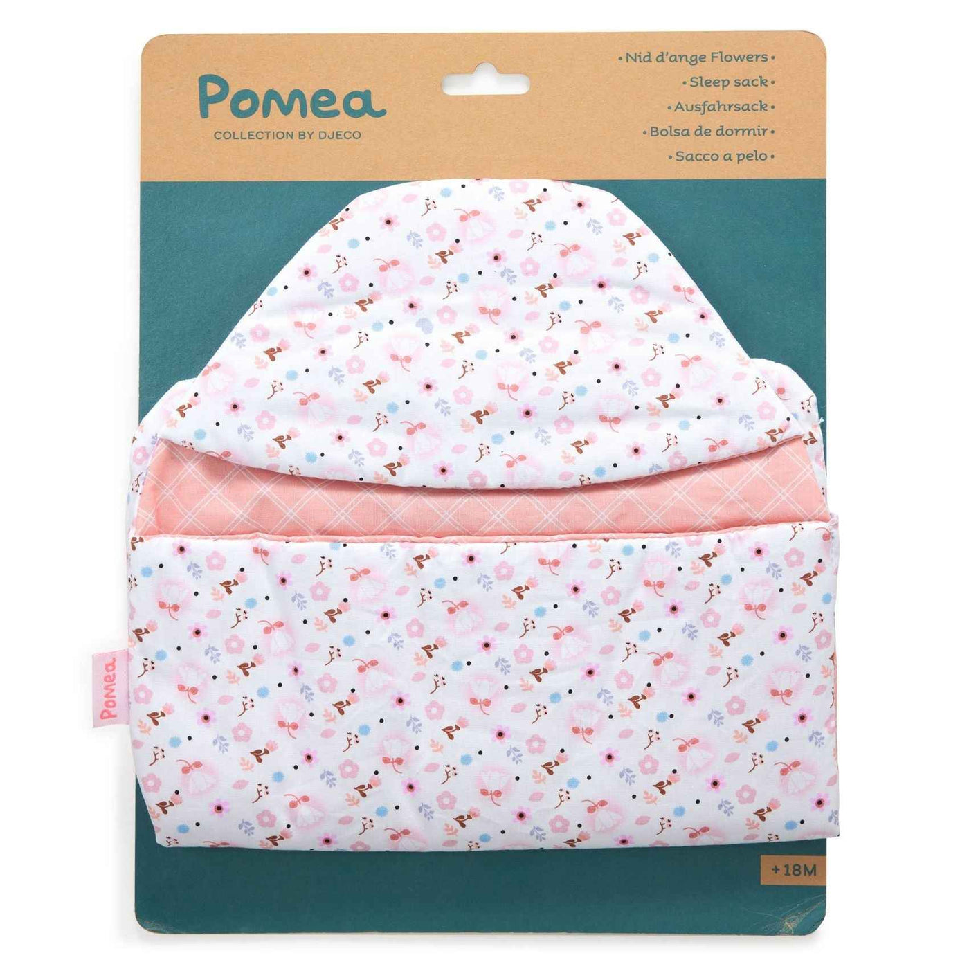 Djeco Pomea Flowers Doll's Sleeping Bag 38cm