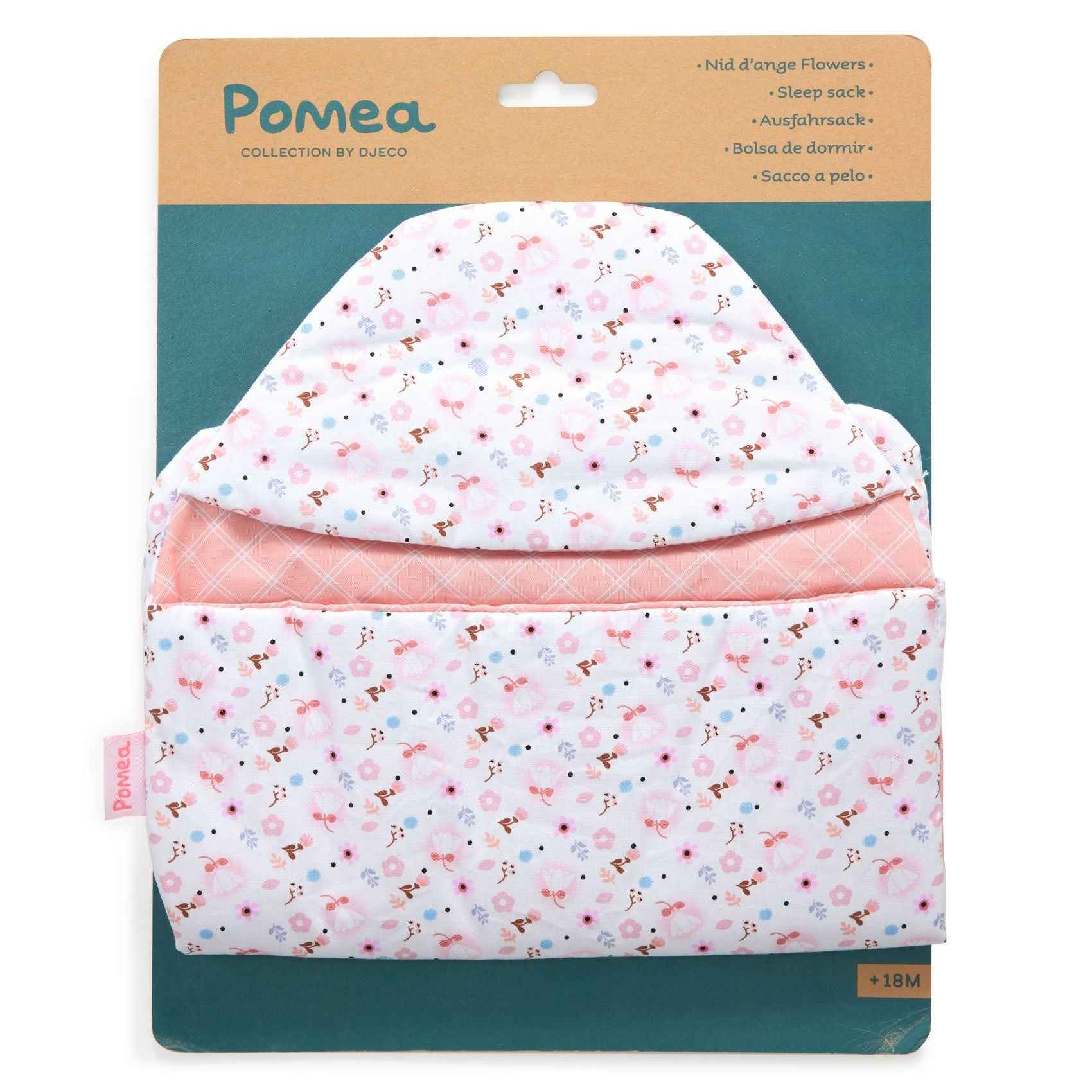 Djeco Pomea Flowers Doll's Sleeping Bag 38cm
