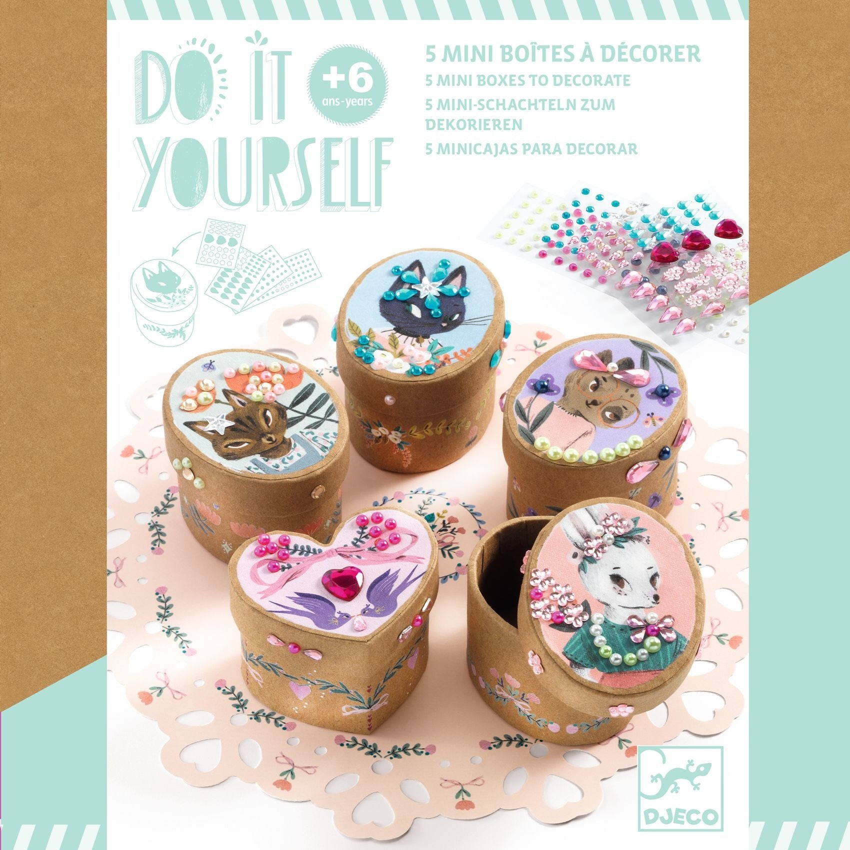 Djeco | Do It Yourself - 5 Mini-doosjes Om Te Versieren