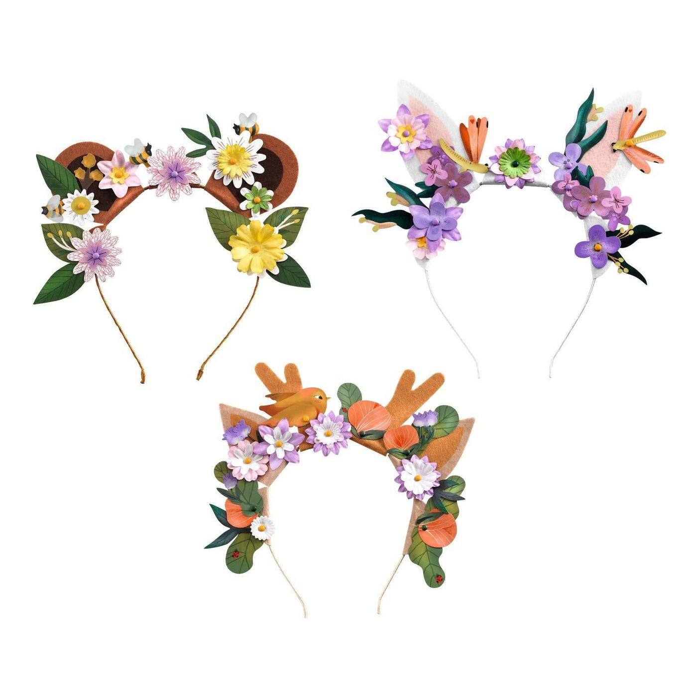 Djeco | Do It Yourself 3 Hoofdbanden Om Te Maken  Flower Friends
