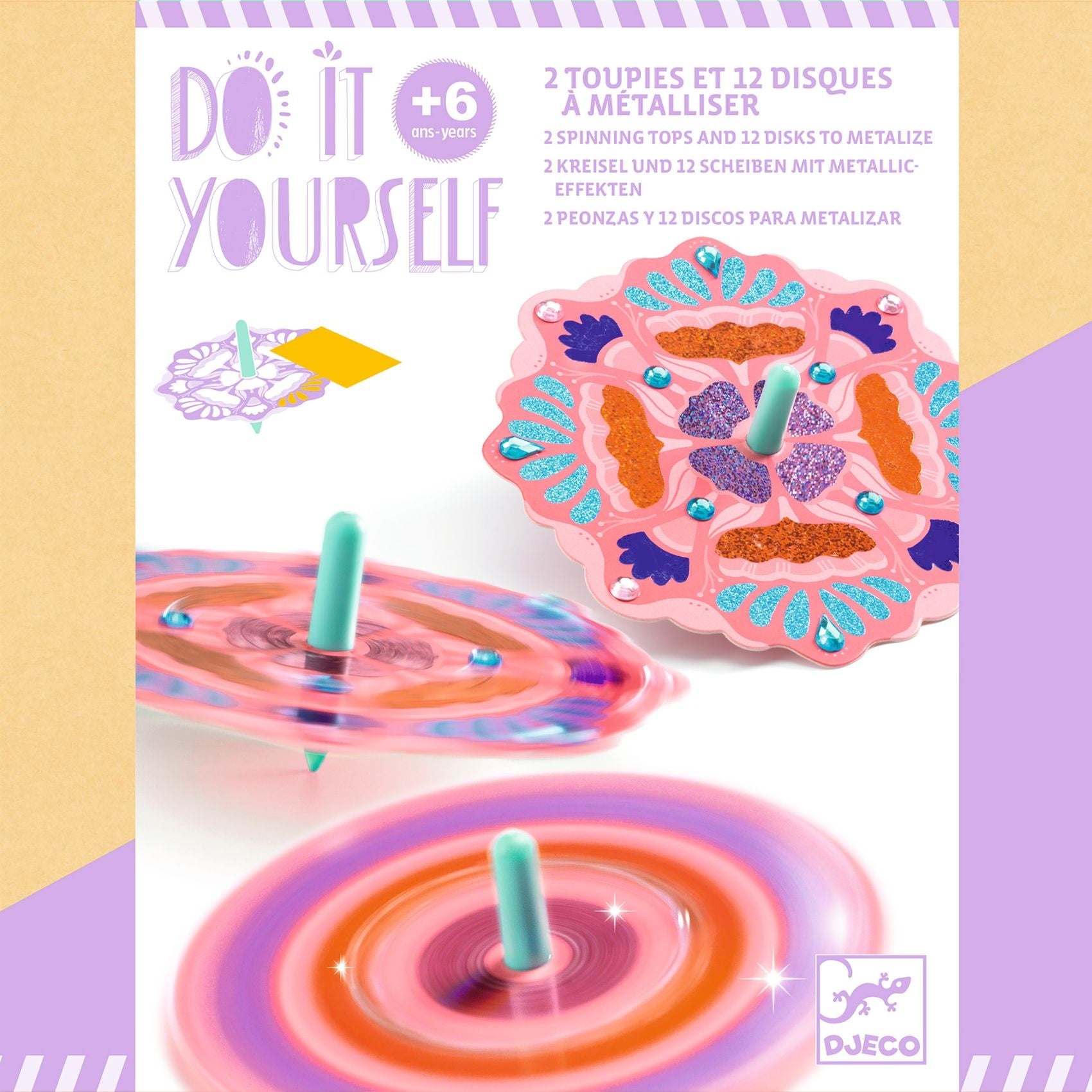 Djeco | Do It Yourself 2 Tollen En 12 Schijven Om Te Metalliseren Flower Power
