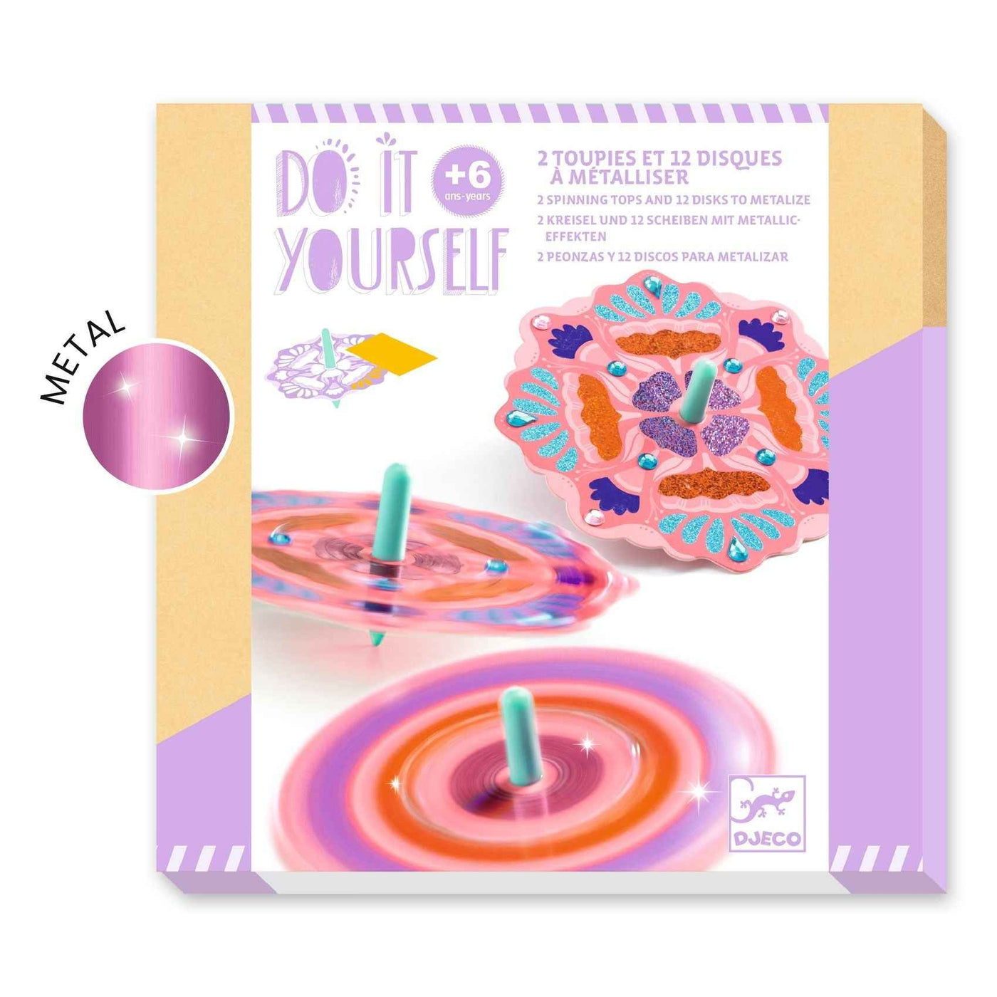 Djeco | Do It Yourself 2 Spools and 12 Discs for Metallizing Flower Power