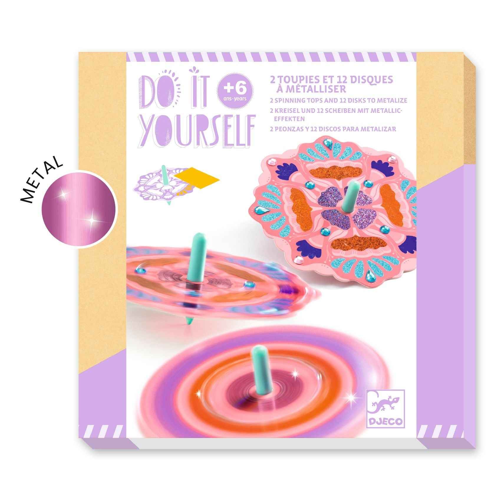 Djeco | Do It Yourself 2 Spools and 12 Discs for Metallizing Flower Power