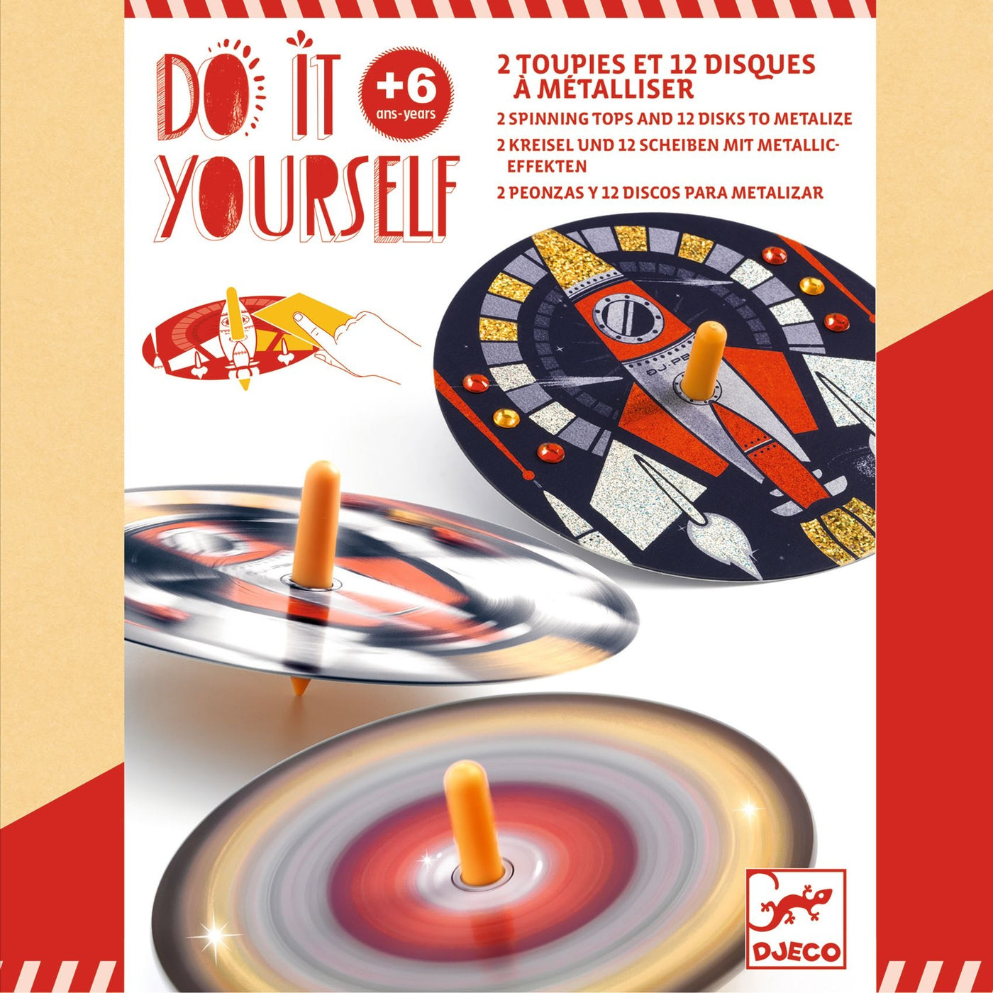 Djeco | Do It Yourself 2 Tollen En 12 Schijven Om Te Metalliseren Hypnotiserende Kosmos