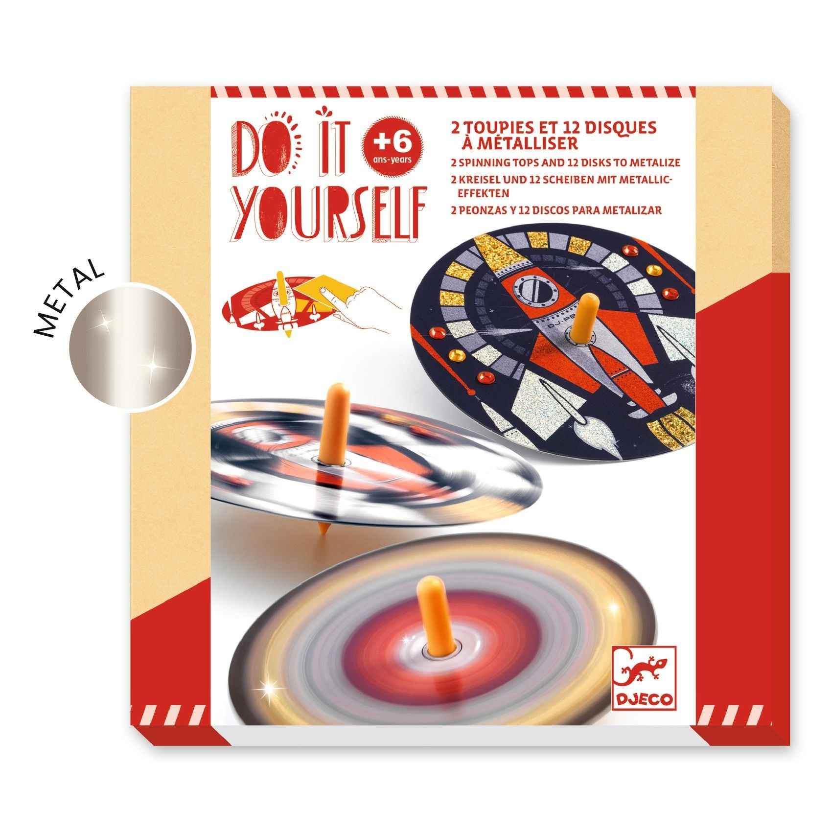Djeco | Do It Yourself 2 Tollen En 12 Schijven Om Te Metalliseren Hypnotiserende Kosmos
