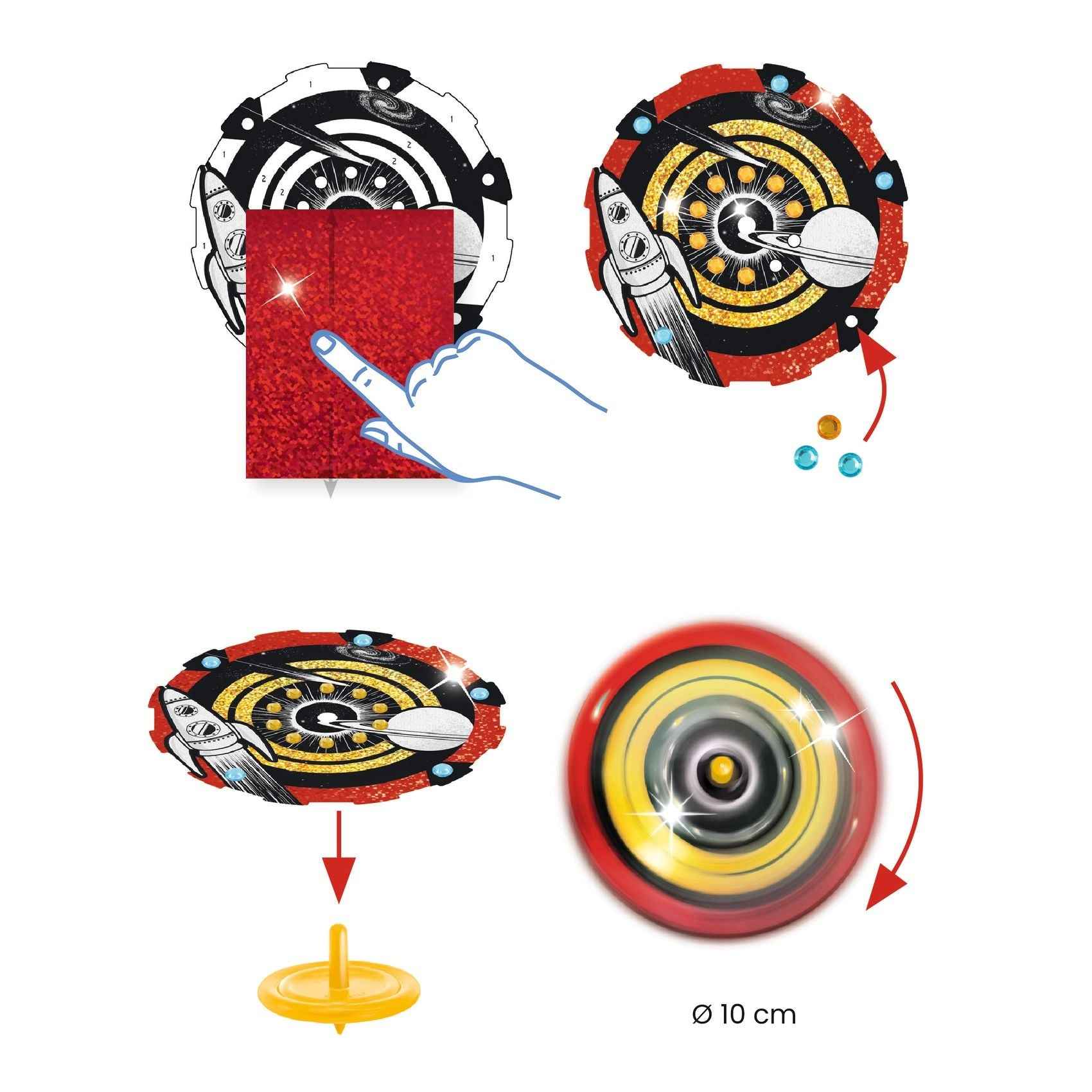 Djeco | Do It Yourself 2 Tollen En 12 Schijven Om Te Metalliseren Hypnotiserende Kosmos