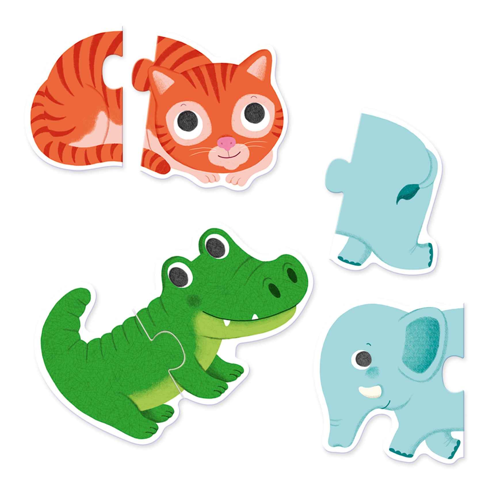 Djeco animal puzzle duos 10x 2st