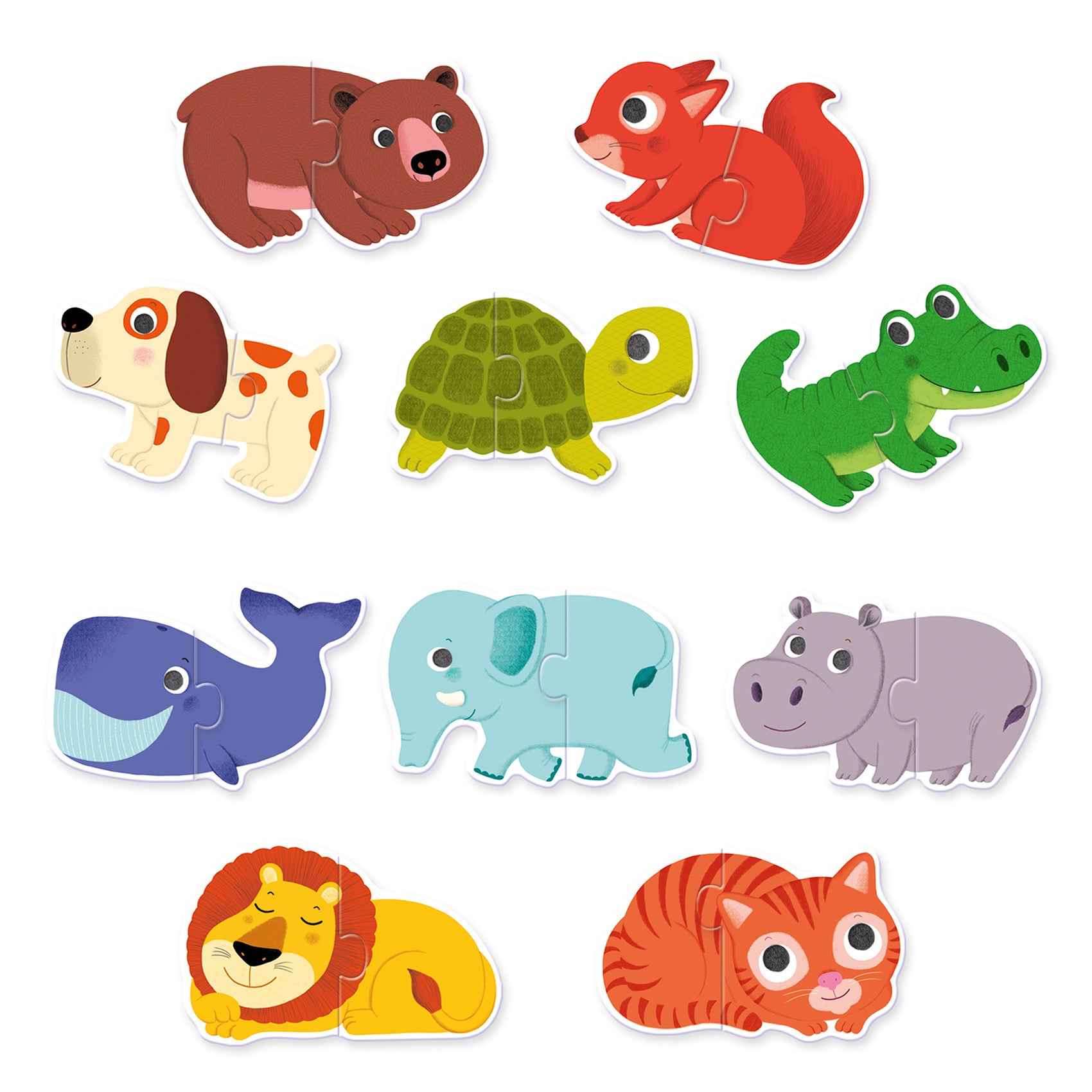 Djeco animal duo puzzle 10x 2st