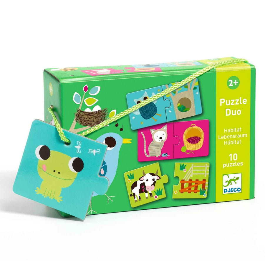 Djeco puzzel duo leefgebied 10x 2st
