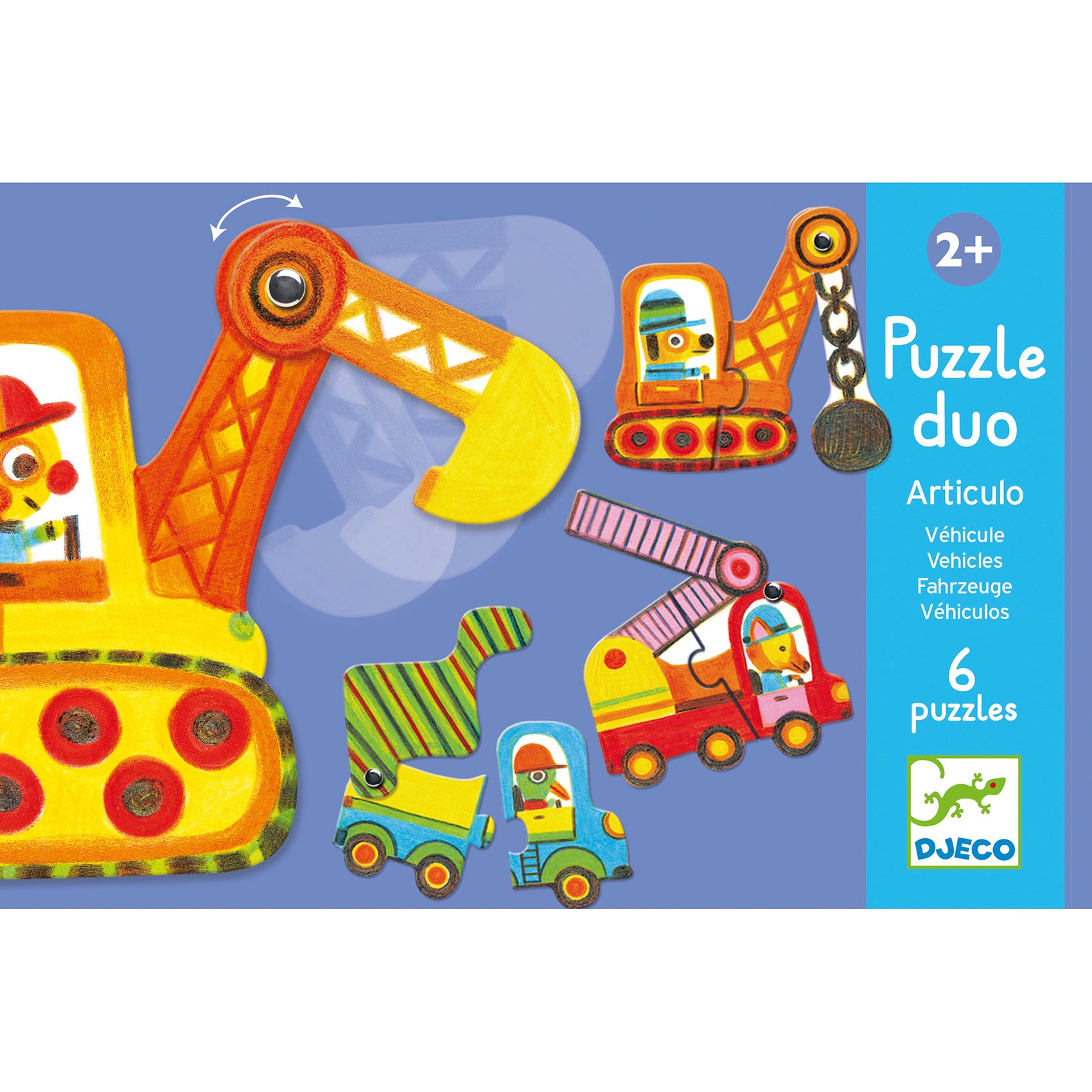 Djeco | Puzzel Duo  - Voertuigen