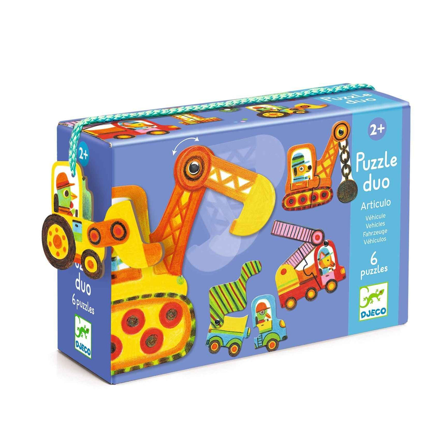 Djeco Puzzle Duo Articulo Vehicles