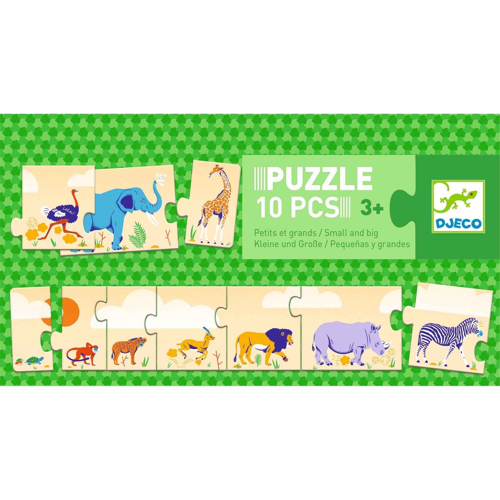 Djeco | Small and Big Puzzle - 10 Pieces