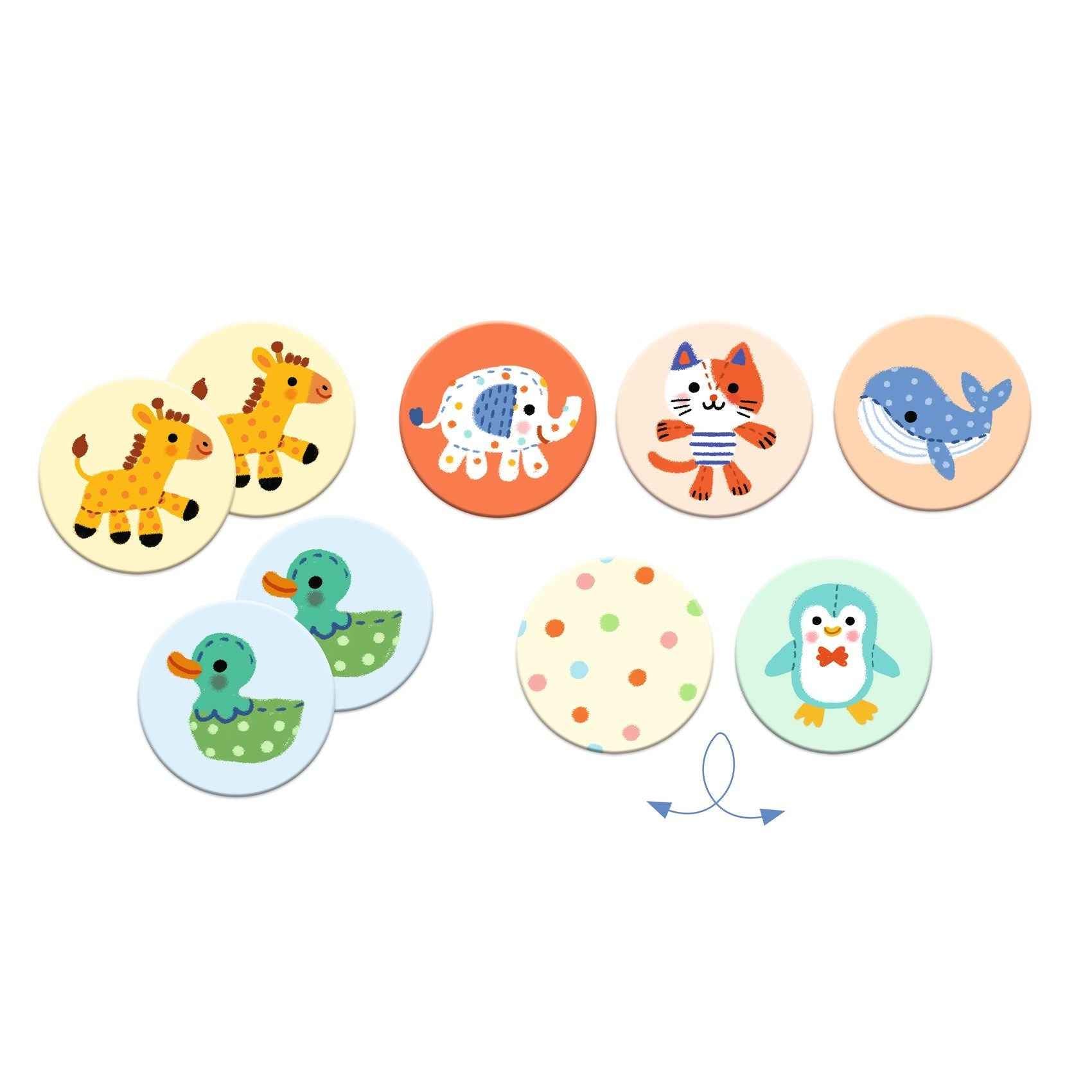 Djeco Stuffed Animal Memory Game