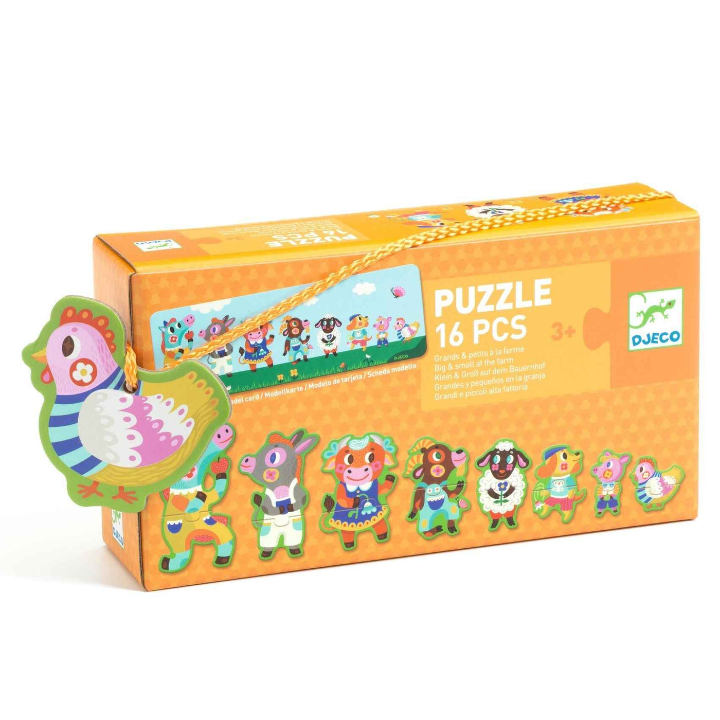 Djeco | Puzzel  Klein En Groot Op De Boerderij - 16 pcs