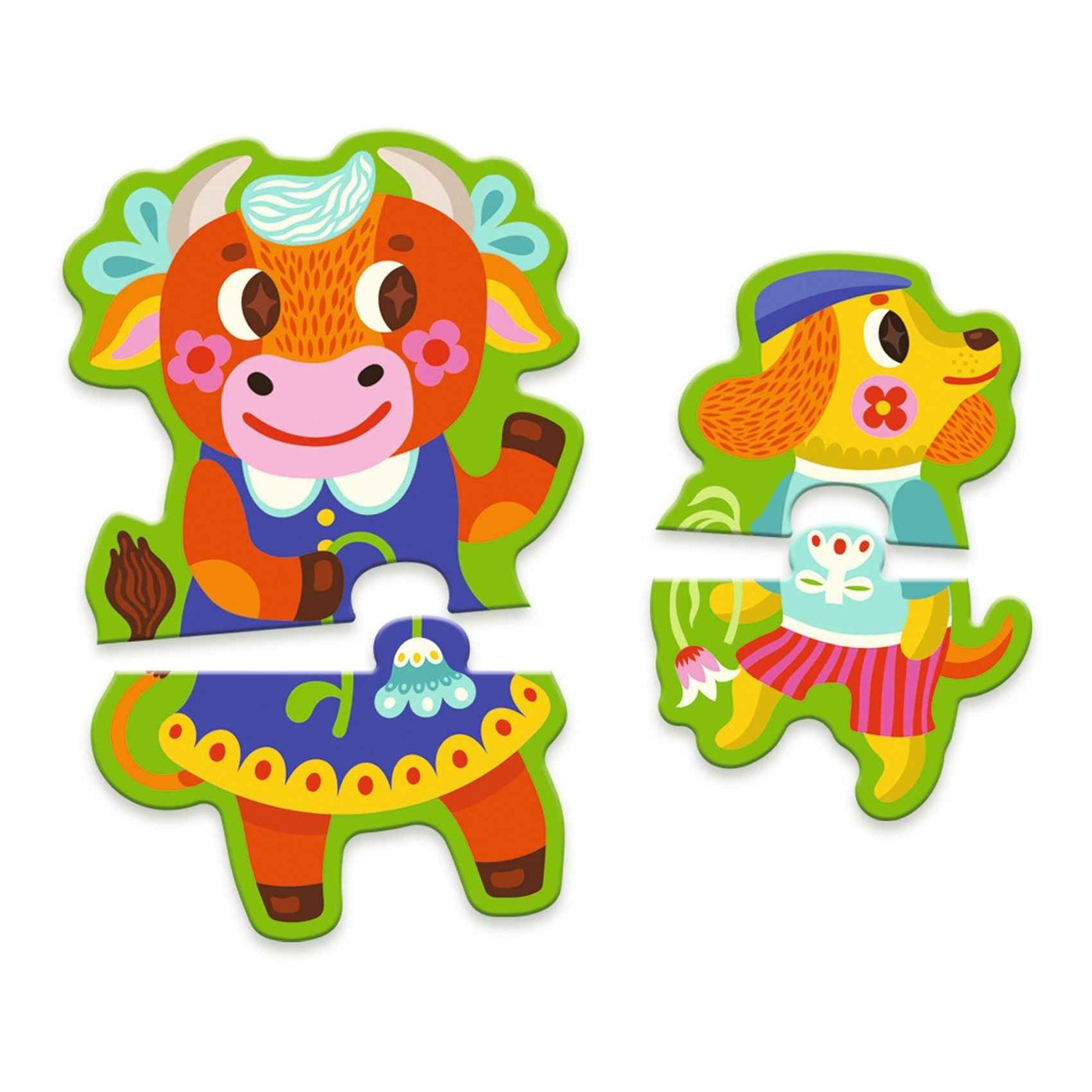Djeco | Puzzel  Klein En Groot Op De Boerderij - 16 pcs