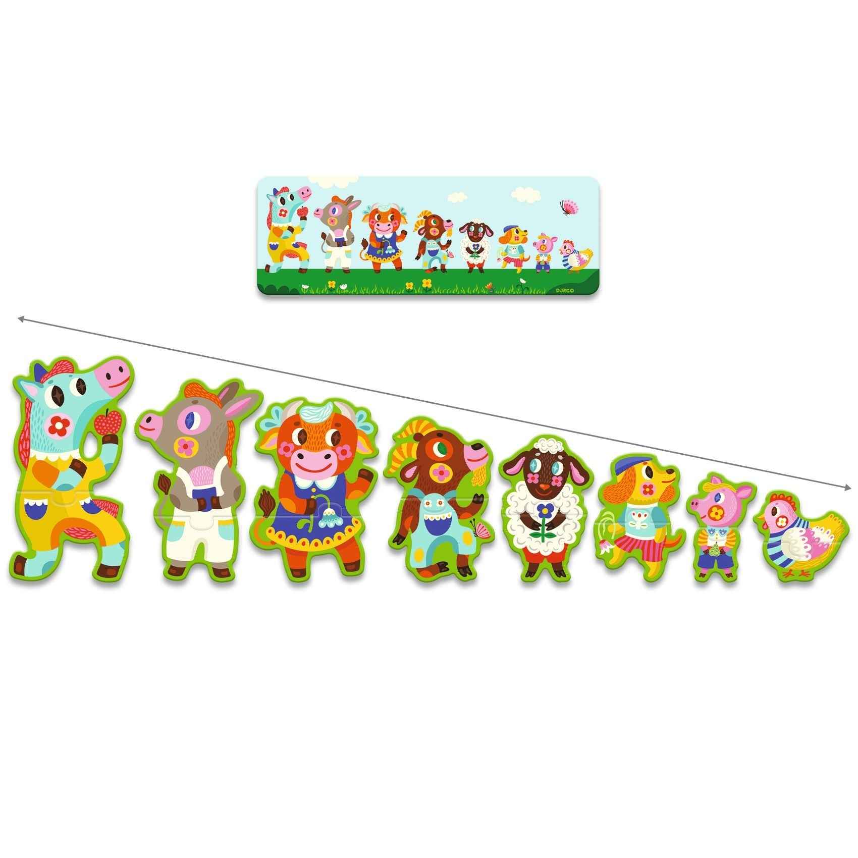 Djeco | Puzzel  Klein En Groot Op De Boerderij - 16 pcs