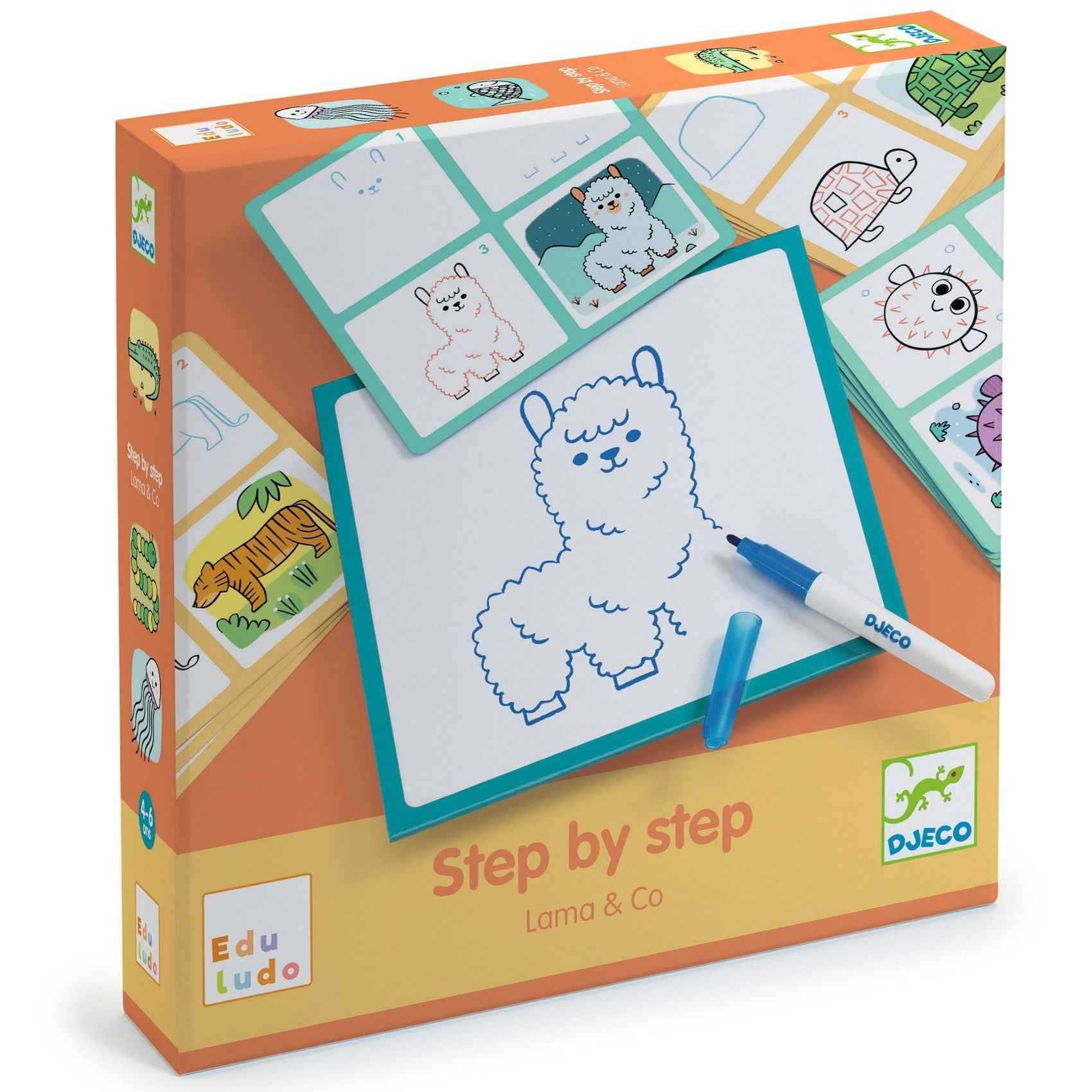 Djeco Leren tekenen Step by Step Lama & Co