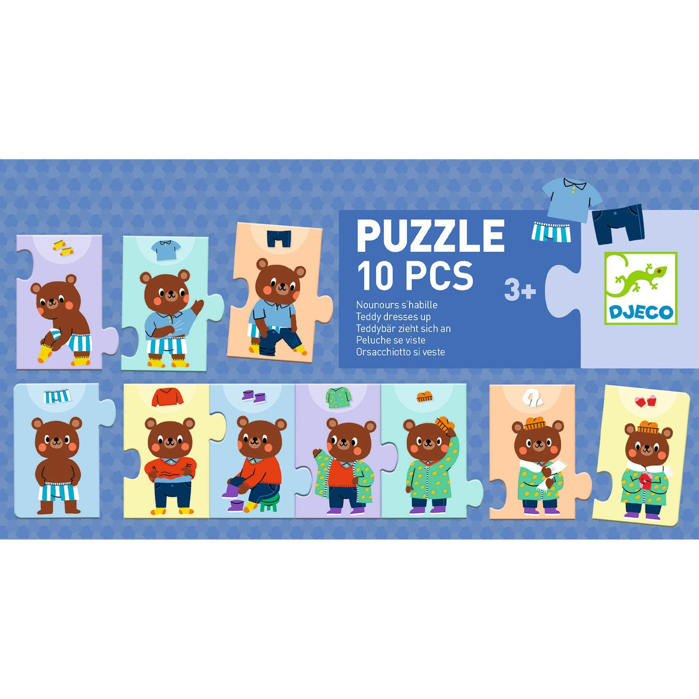 Djeco | Puzzel Nounours Kleedt Zich Aan 10 Stuks