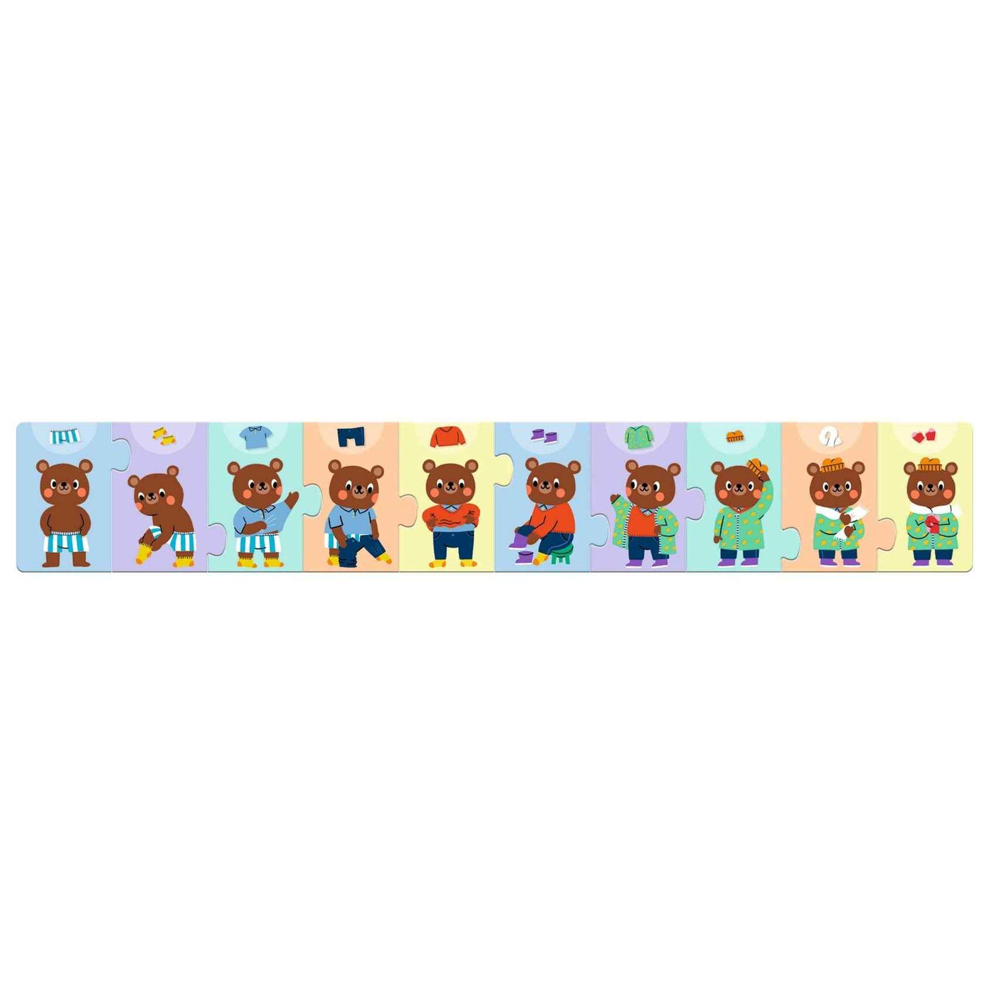 Djeco | Puzzel Nounours Kleedt Zich Aan 10 Stuks