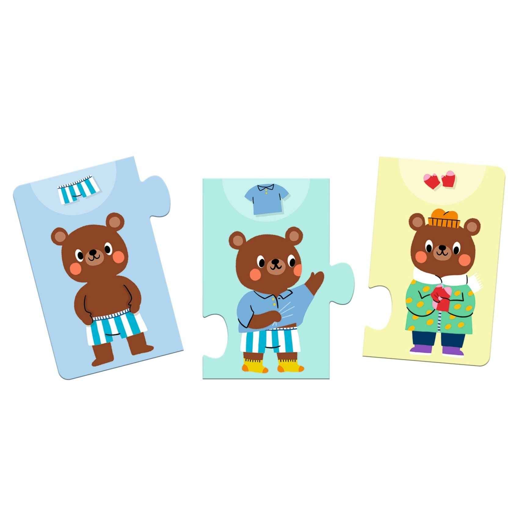 Djeco | Puzzel Nounours Kleedt Zich Aan 10 Stuks