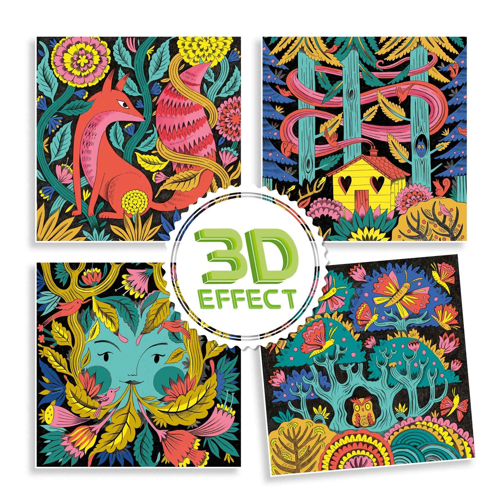 Djeco 3D Coloring Fantasy Forest