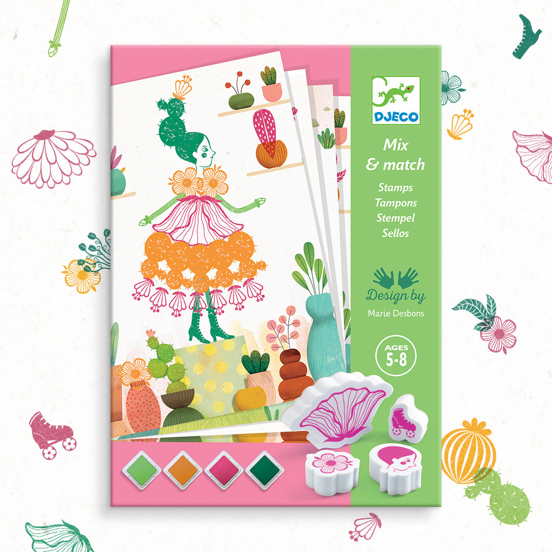 Djeco stempelen bloemenmeisjes +5jr