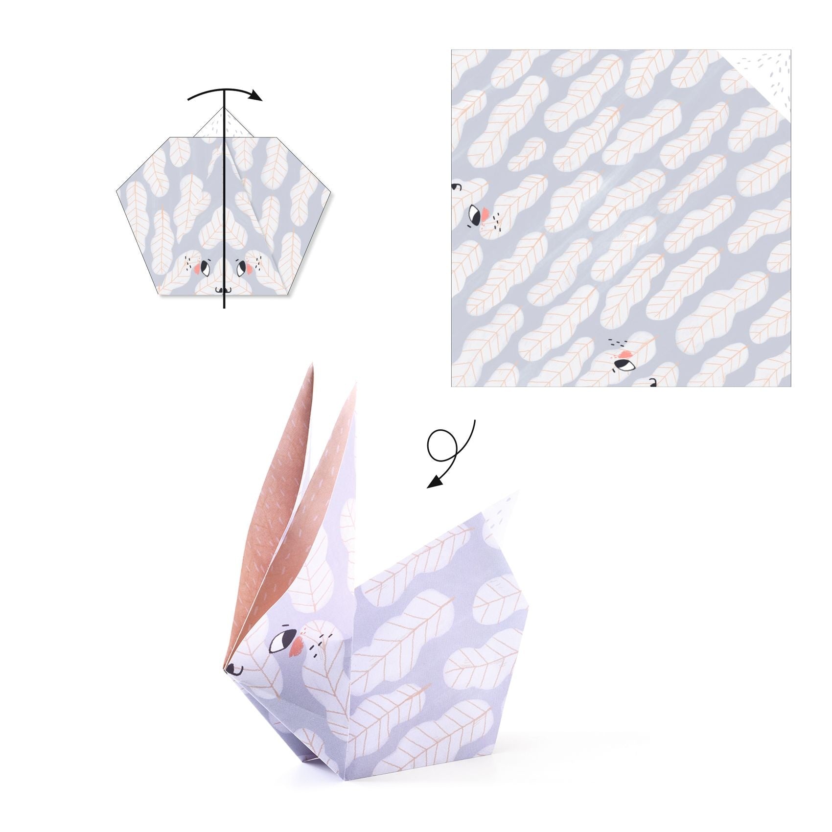 Djeco origami vouwblaadjes familie