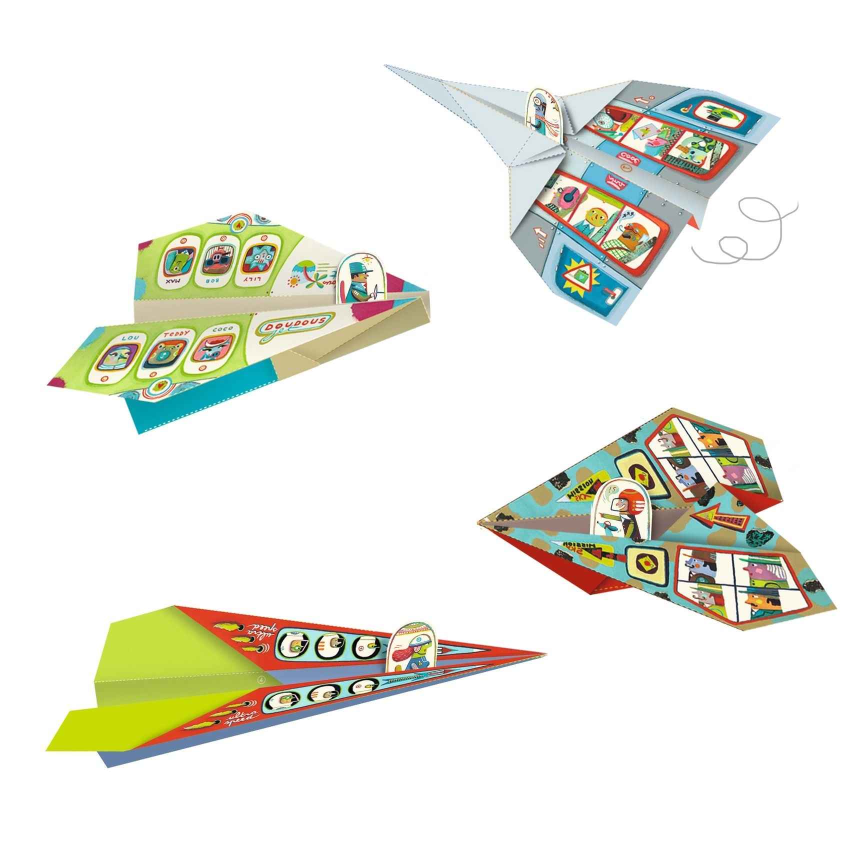 Djeco | Origami Vouwblaadjes Vliegtuigen
