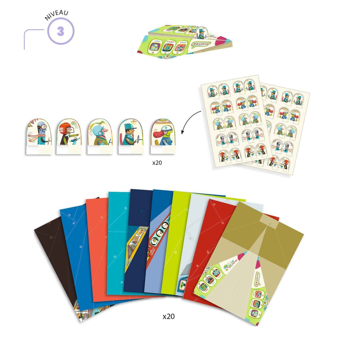 Djeco | Origami Vouwblaadjes Vliegtuigen