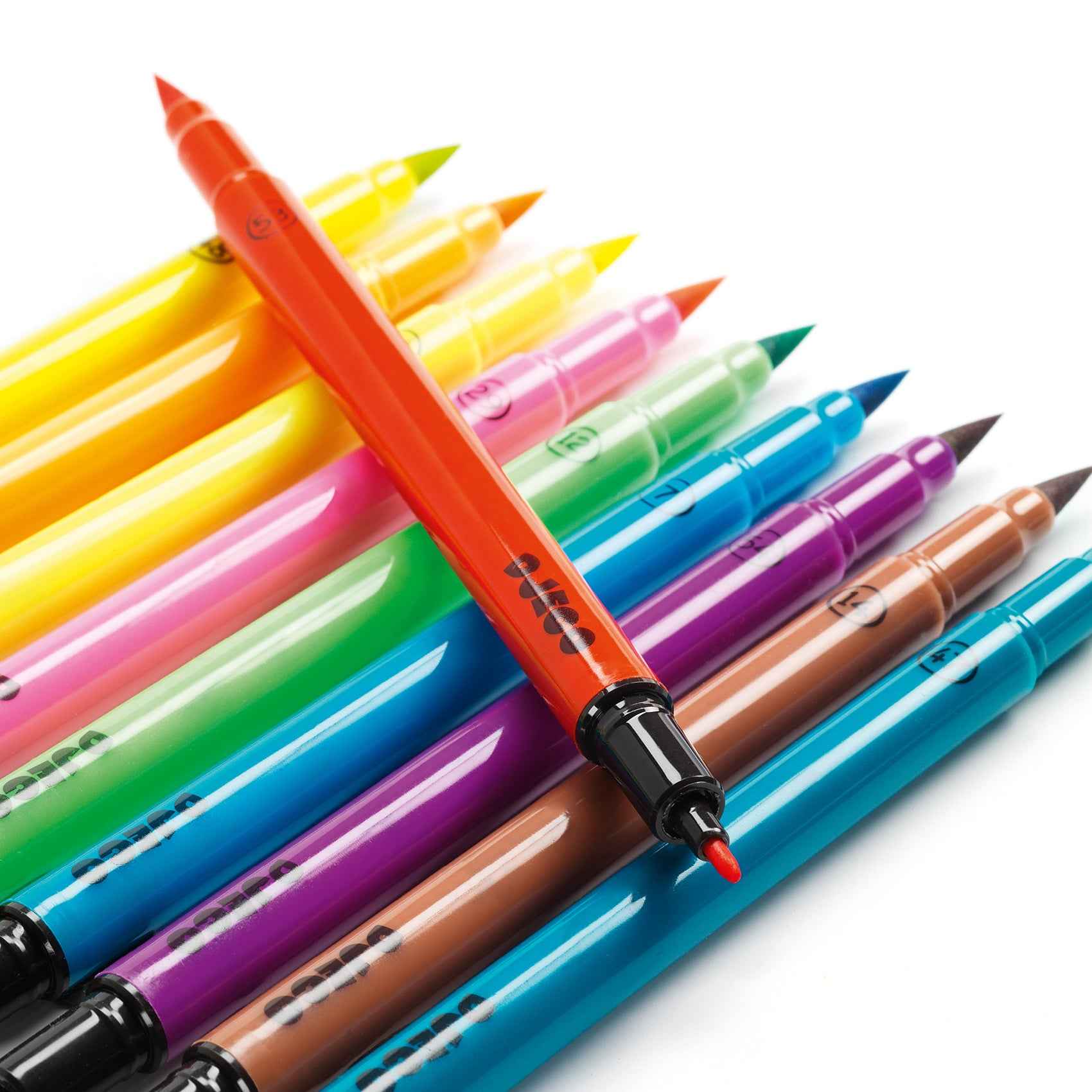Djeco 10 dubbele viltstiften fluo