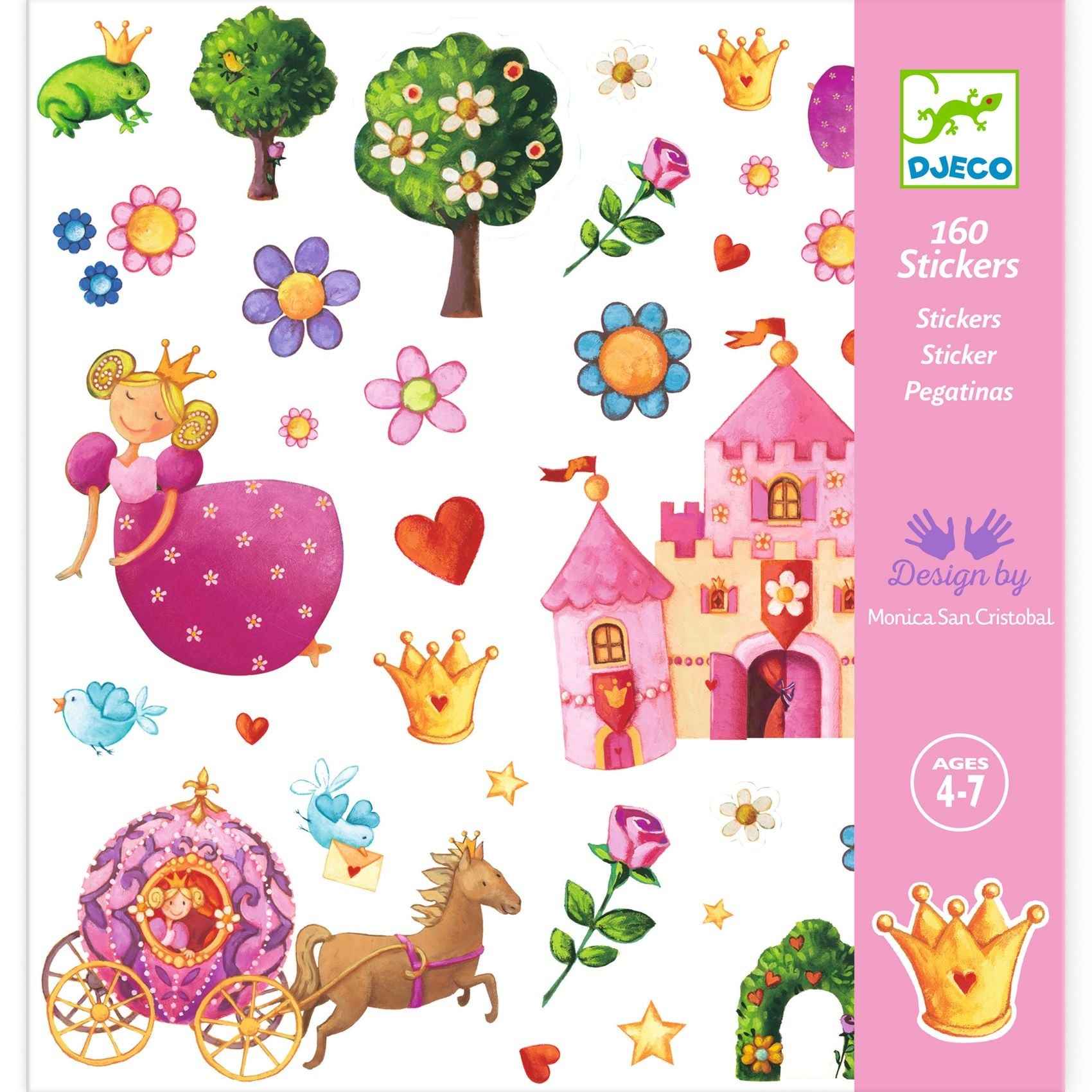 Djeco stickers Prinses Marguerite 160 stuks