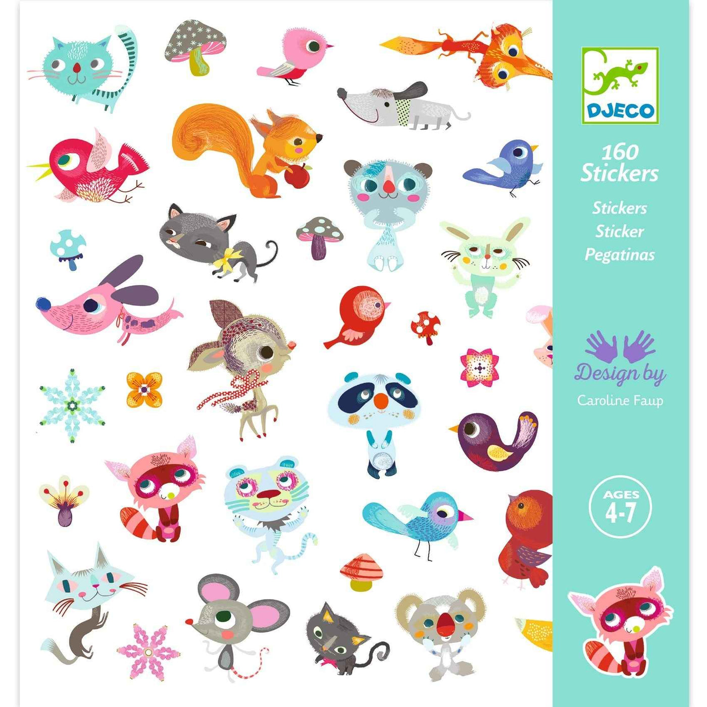 Djeco Little Friends stickers 160 pieces