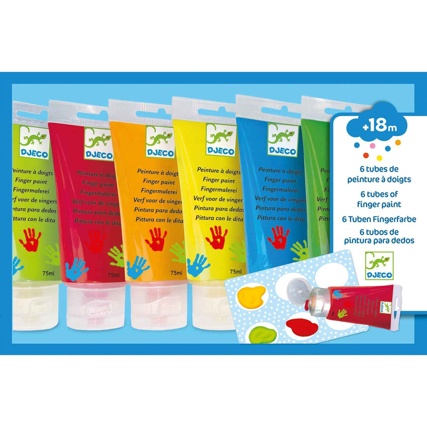 Vingerverf 6 tubes - Djeco