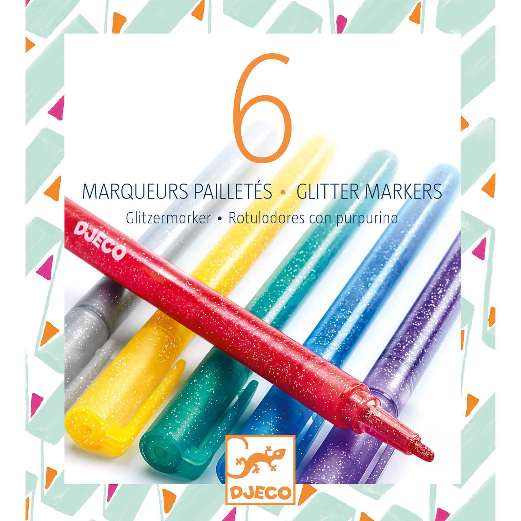 Djeco | 6 Glitter Pens - Classic