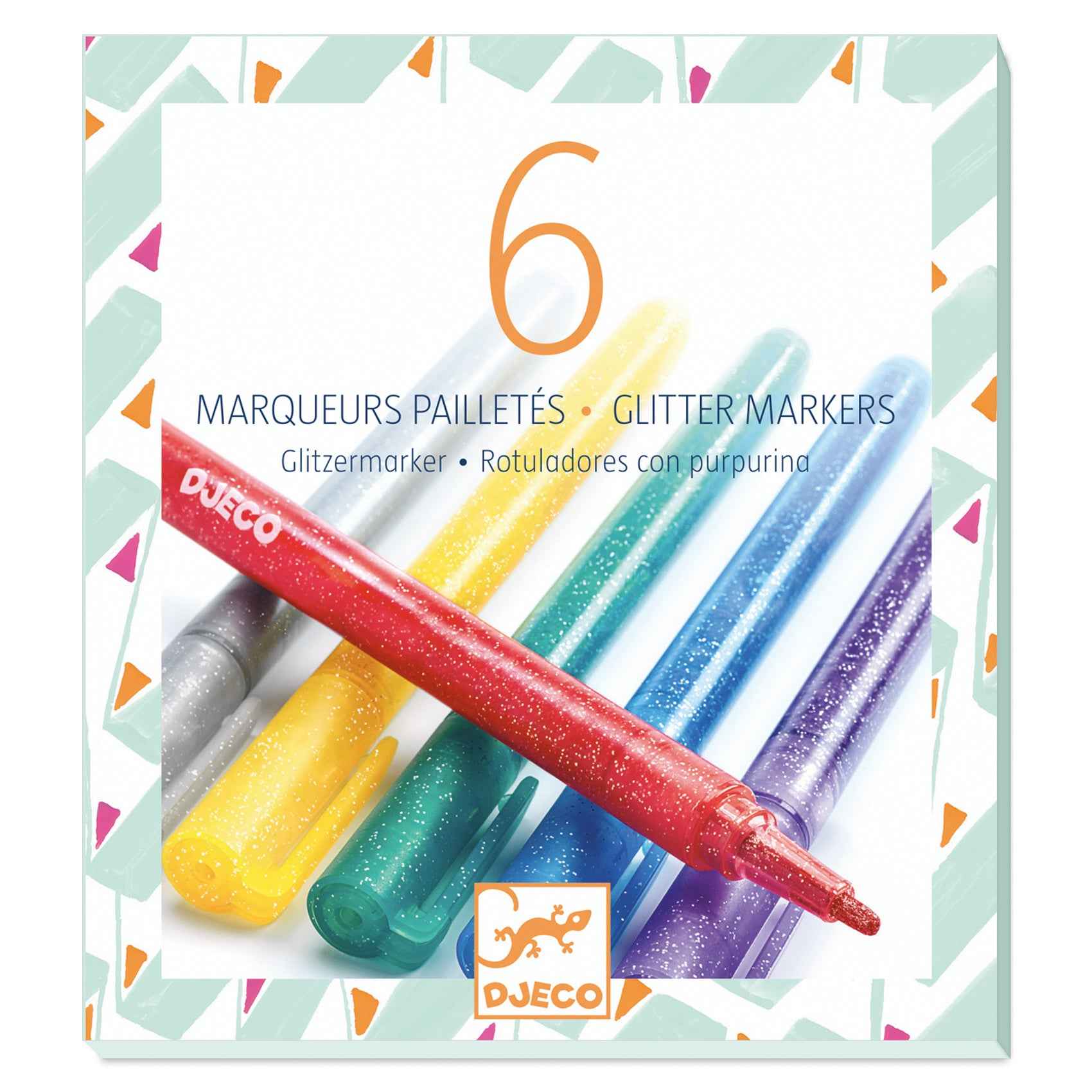Djeco | 6 Glitter Pens - Classic