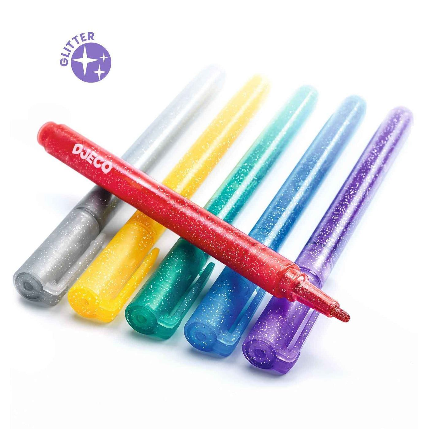 Djeco | 6 Glitter Pens - Classic