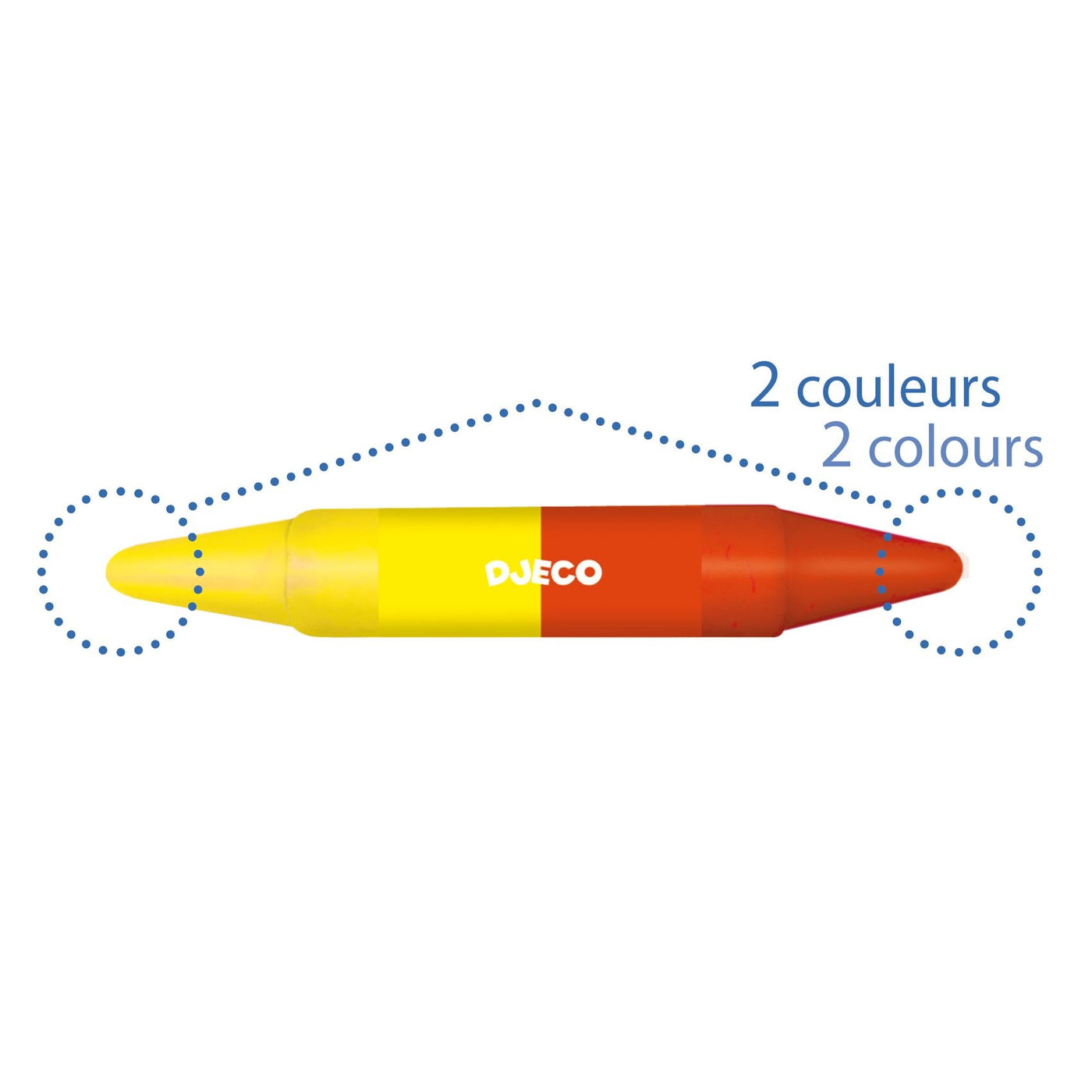 Waskrijtjes dubbelzijdig 8 stuks - Djeco
