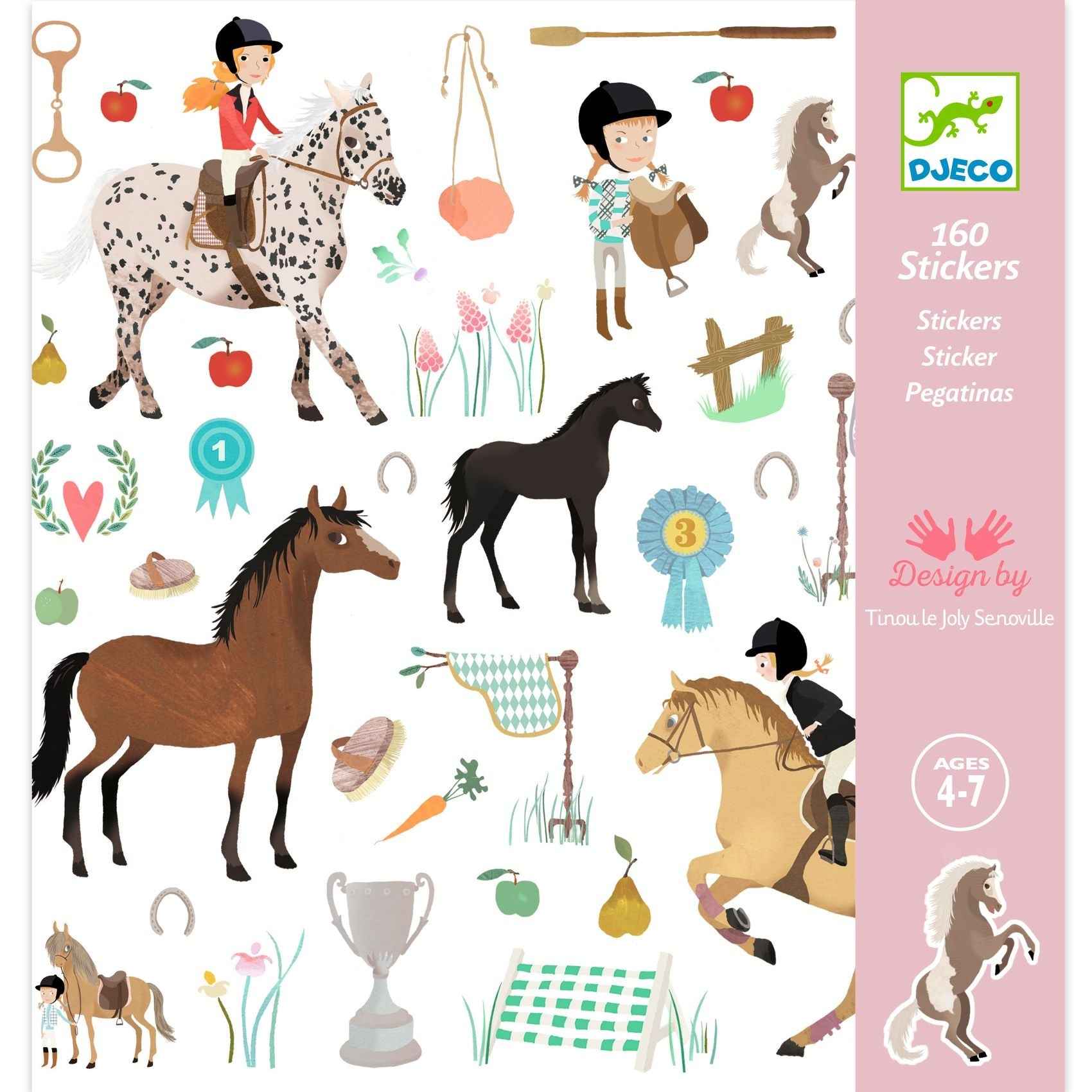 Djeco | 160 Stickers - Horses