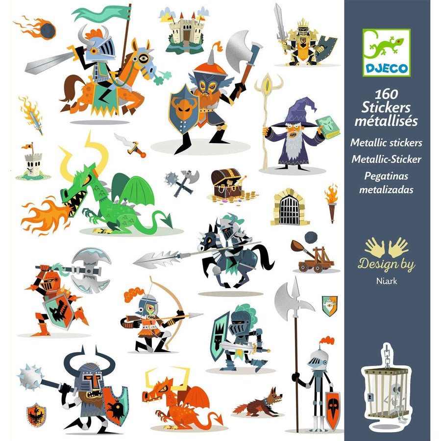Djeco | 160 Metallic Stickers Ridders