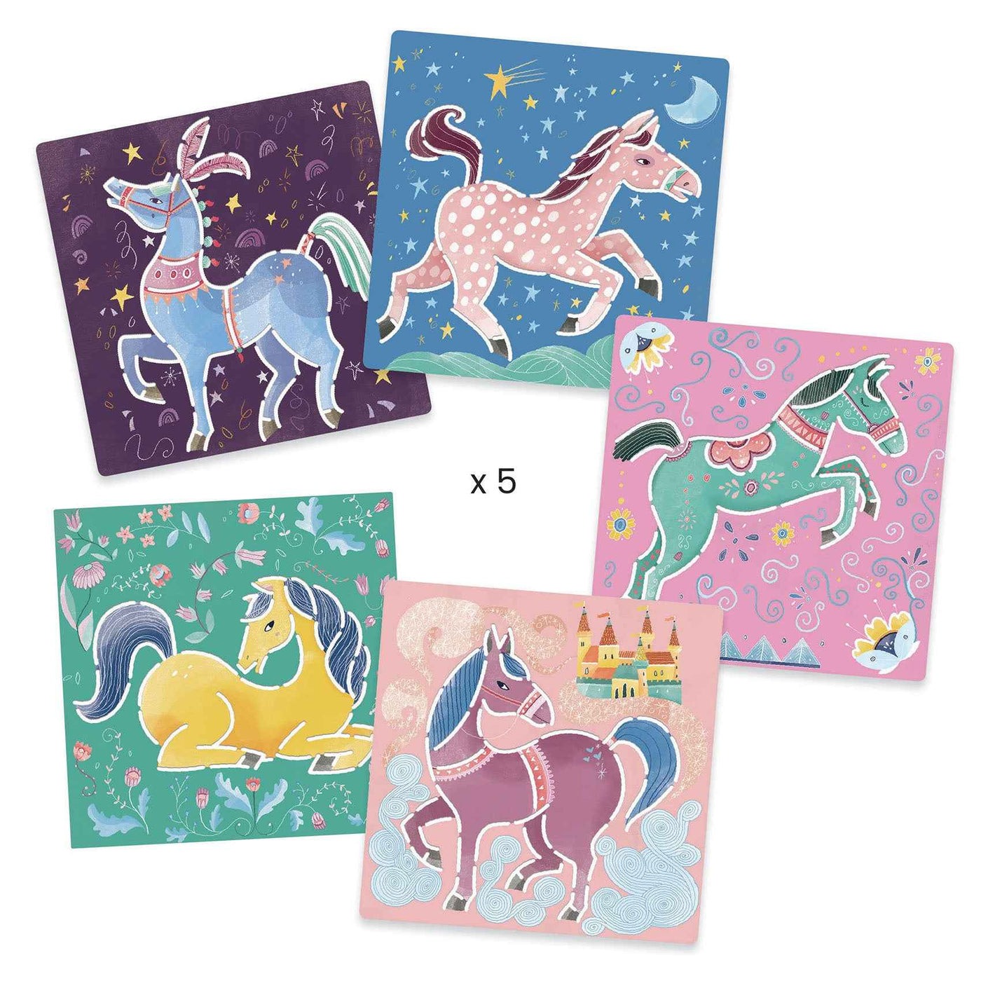 Djeco horse drawing stencils