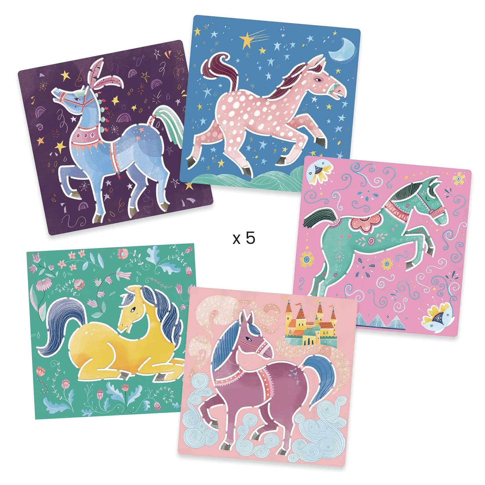 Djeco horse drawing stencils