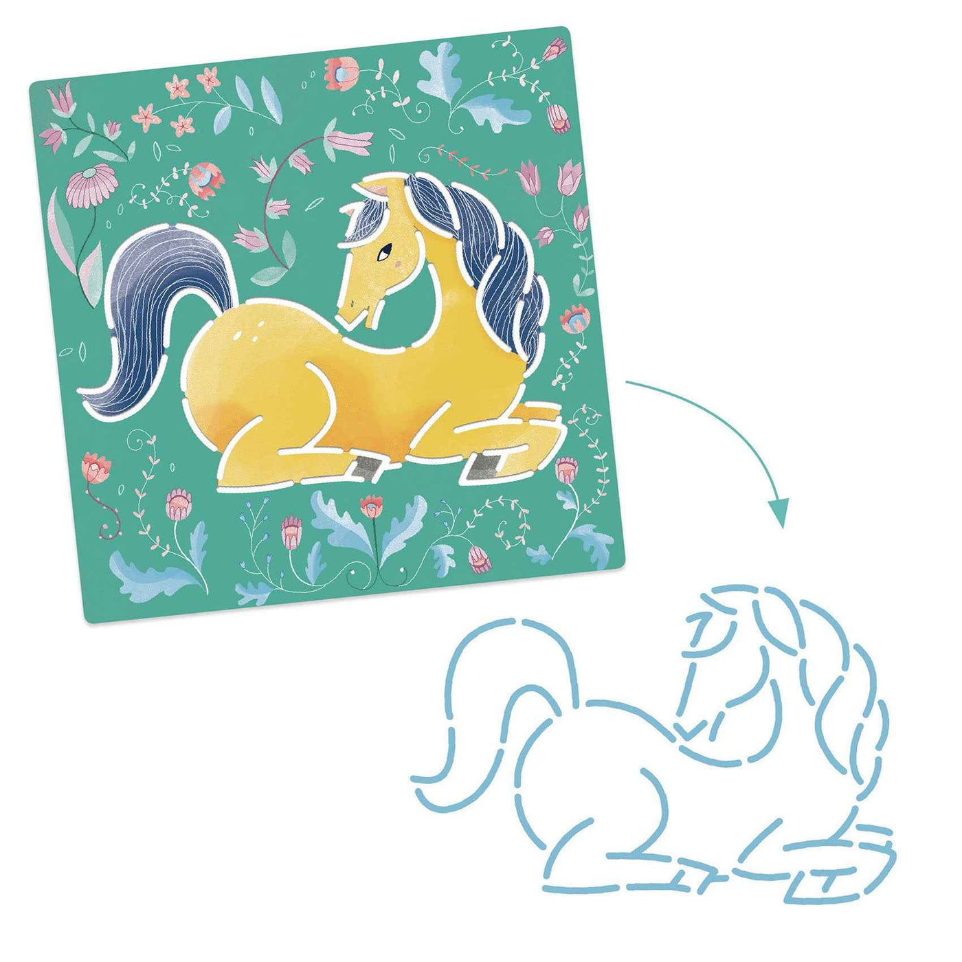 Djeco Horse Drawing Stencils