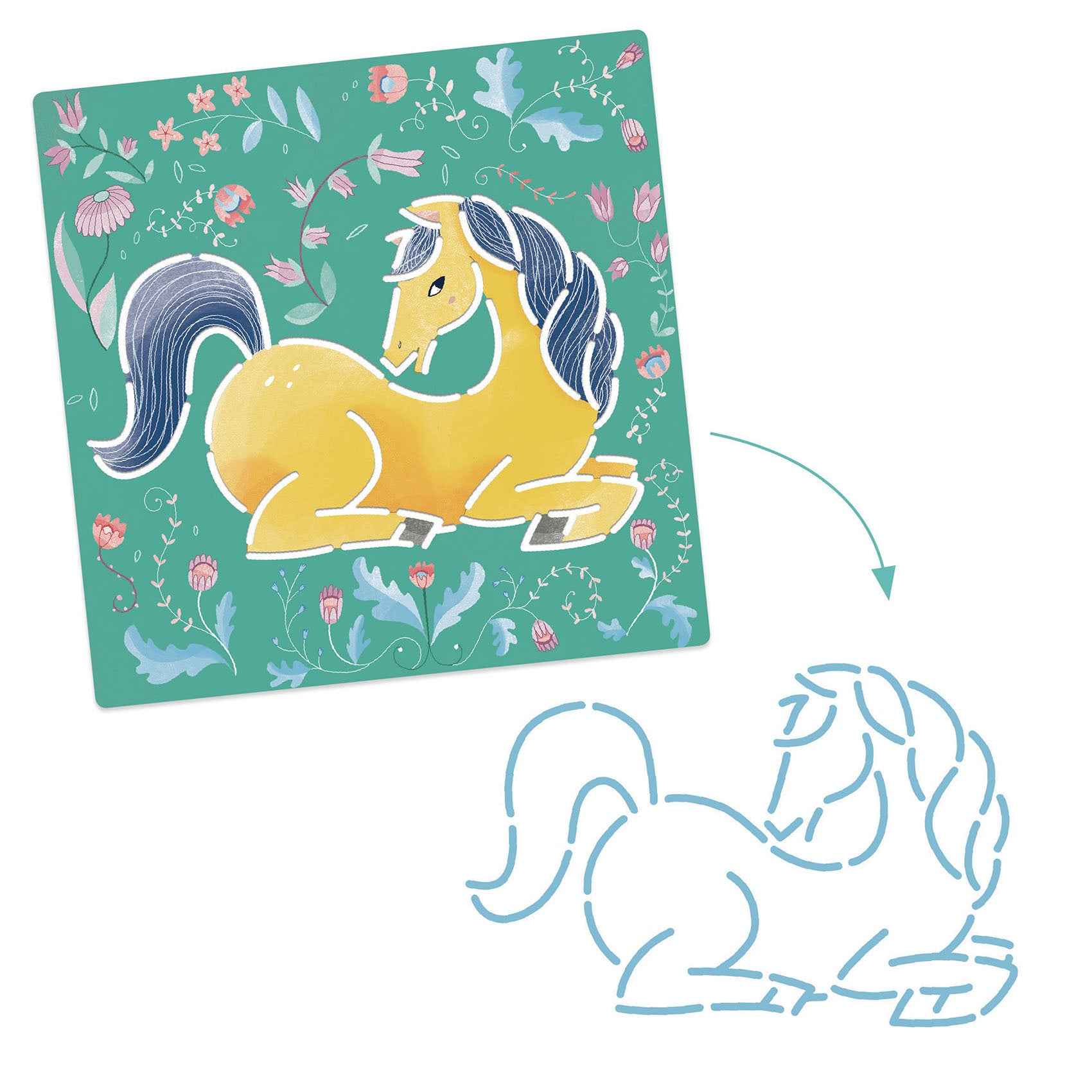Djeco Horse Drawing Stencils