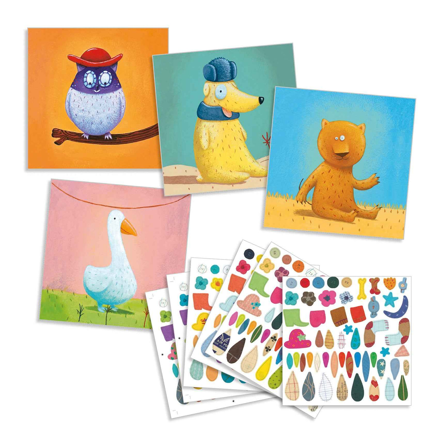 Djeco | Creating with Stickers - Creating Animals