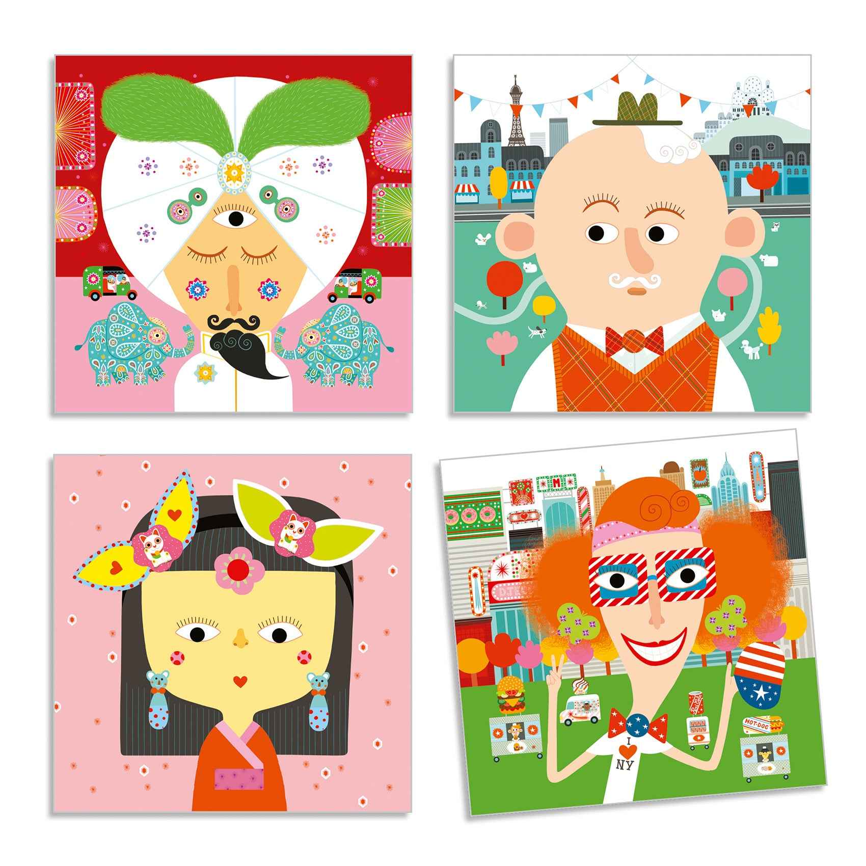 Djeco | Create with Stickers - Faces