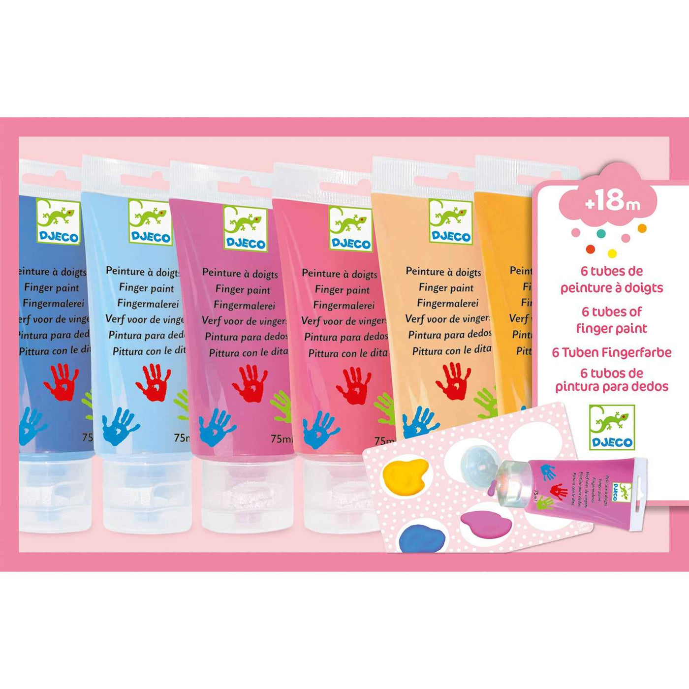 Finger paint sweet 6 tubes - Djeco