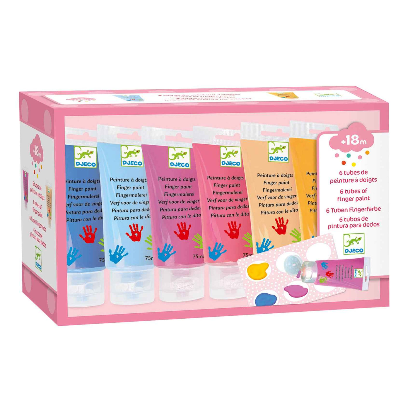 6 tubes of sweet finger paint - Djeco